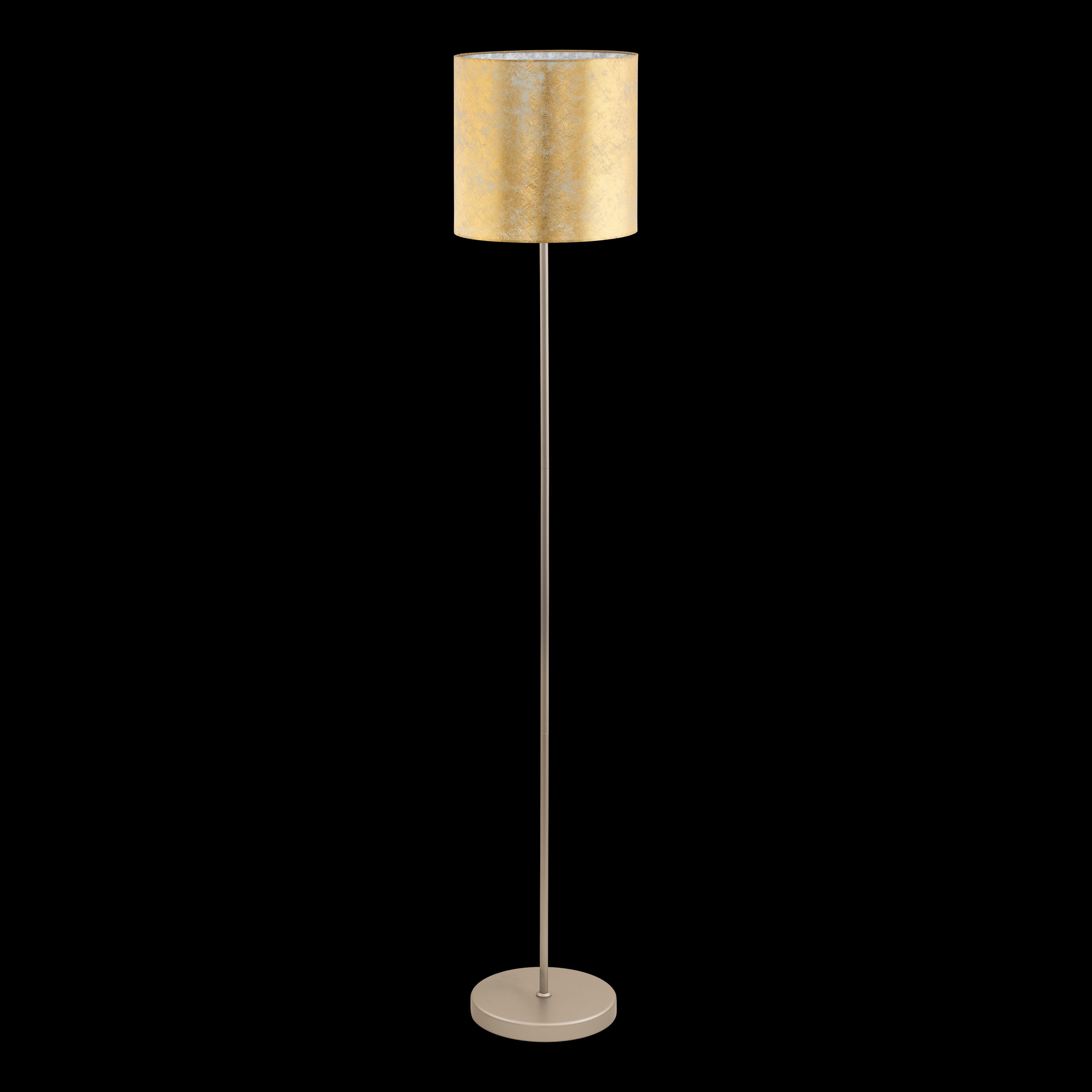 eglo viserbella champagne floor lamp gold leaf style shade living room image
