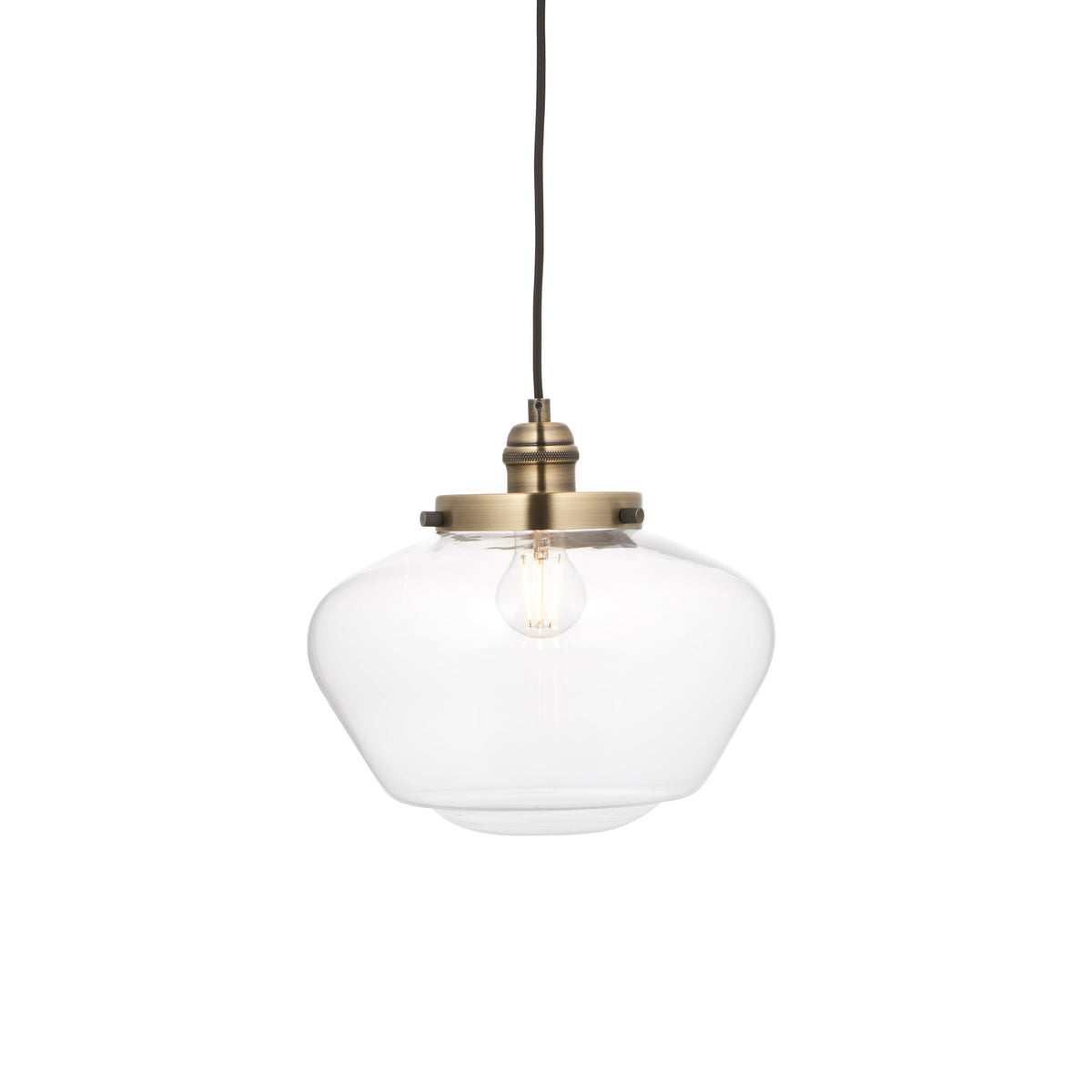 Camberley Brass School House Pendant Ceiling Light-OB-180926