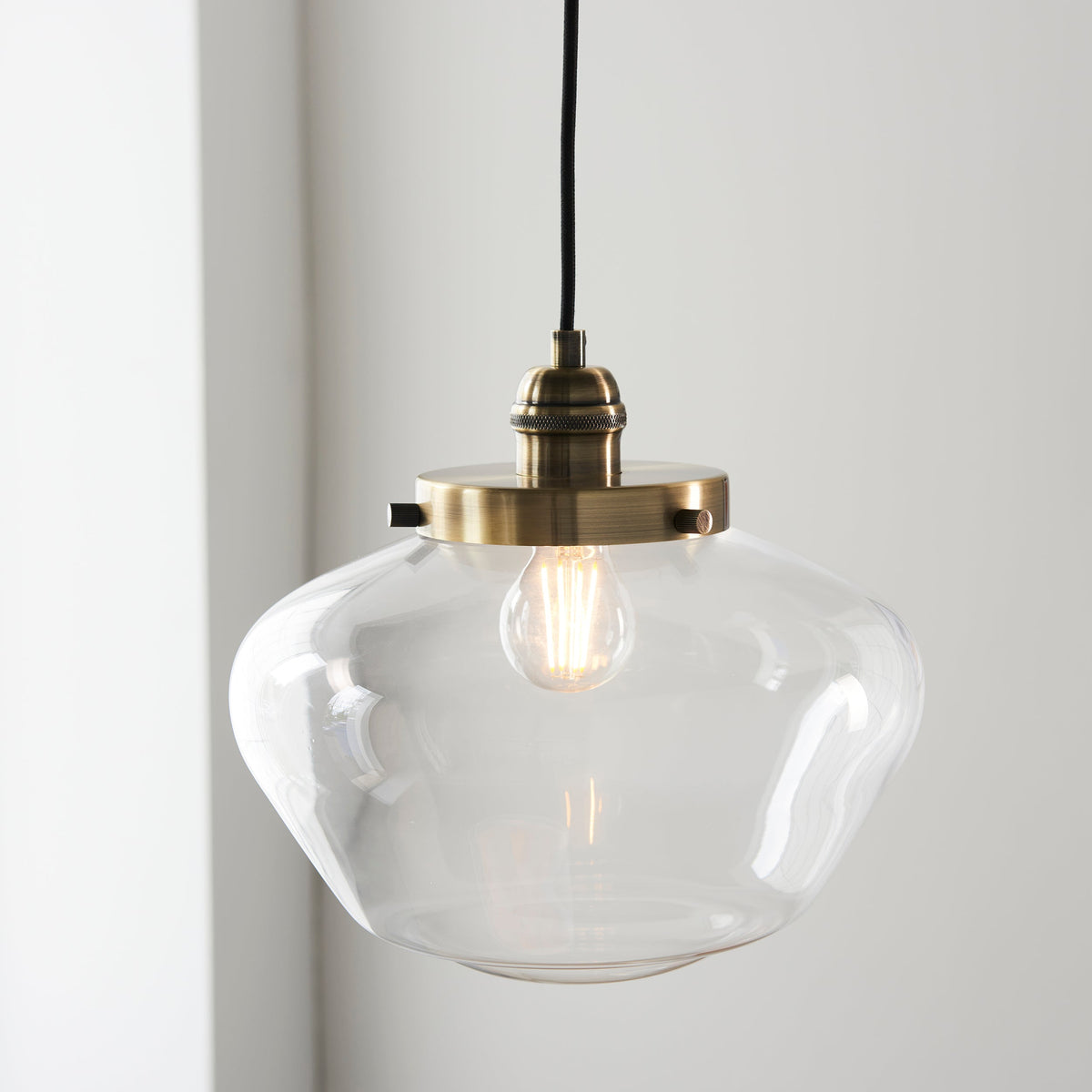 Camberley Brass School House Pendant Ceiling Light-OB-180926
