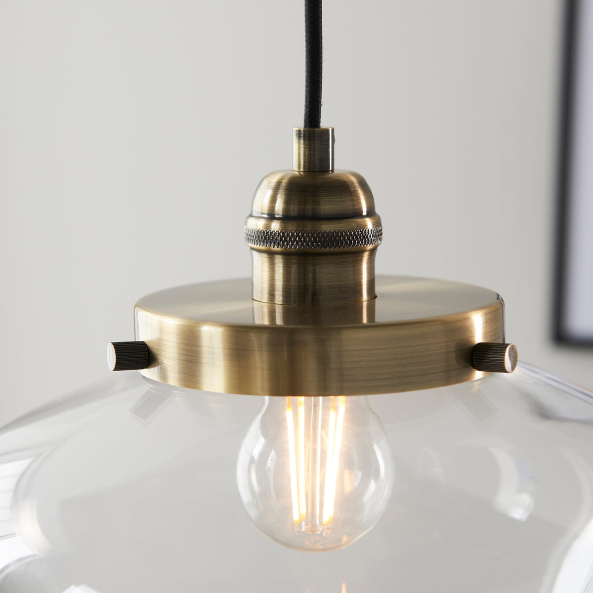 Camberley Brass School House Pendant Ceiling Light-OB-180926