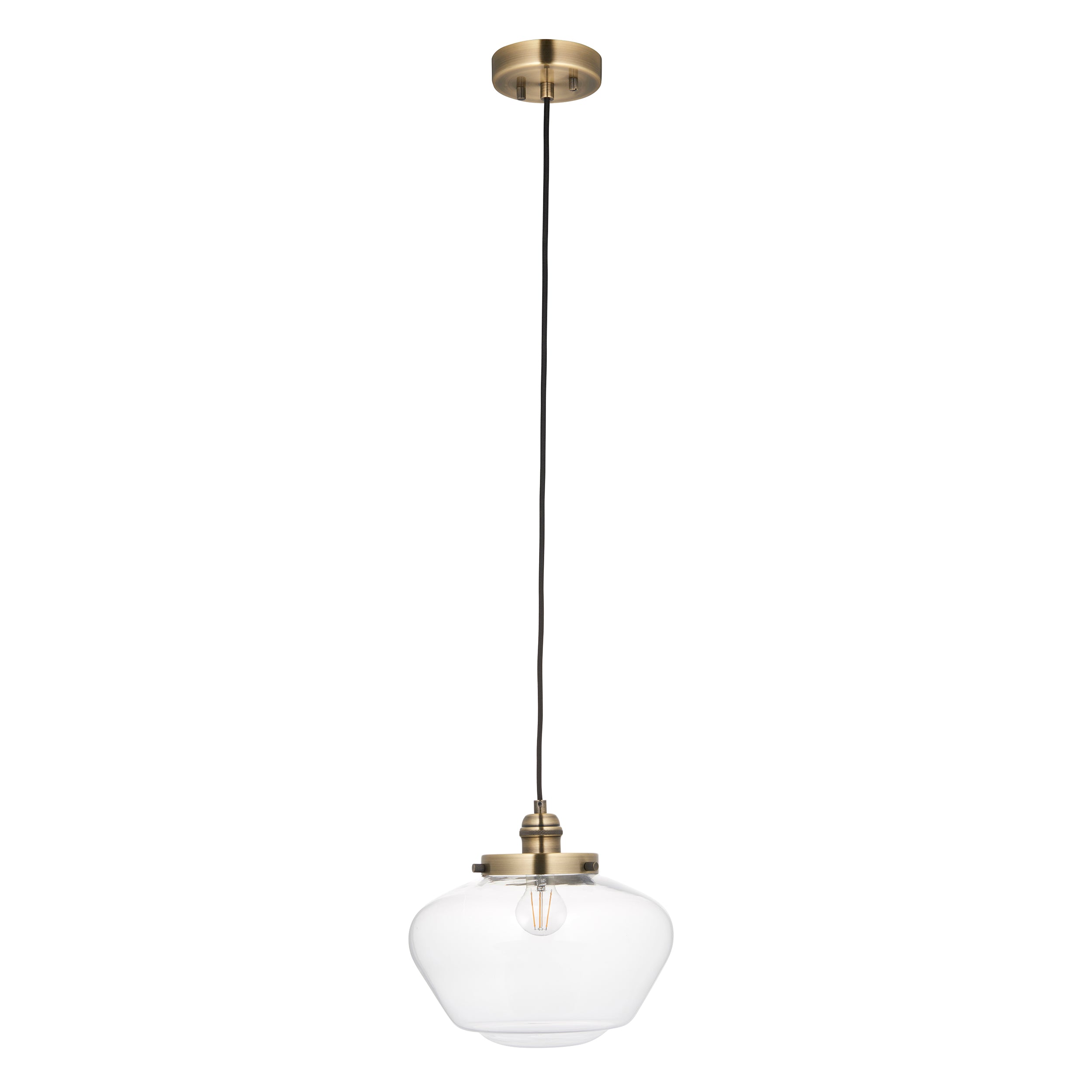 Camberley Brass School House Pendant Ceiling Light