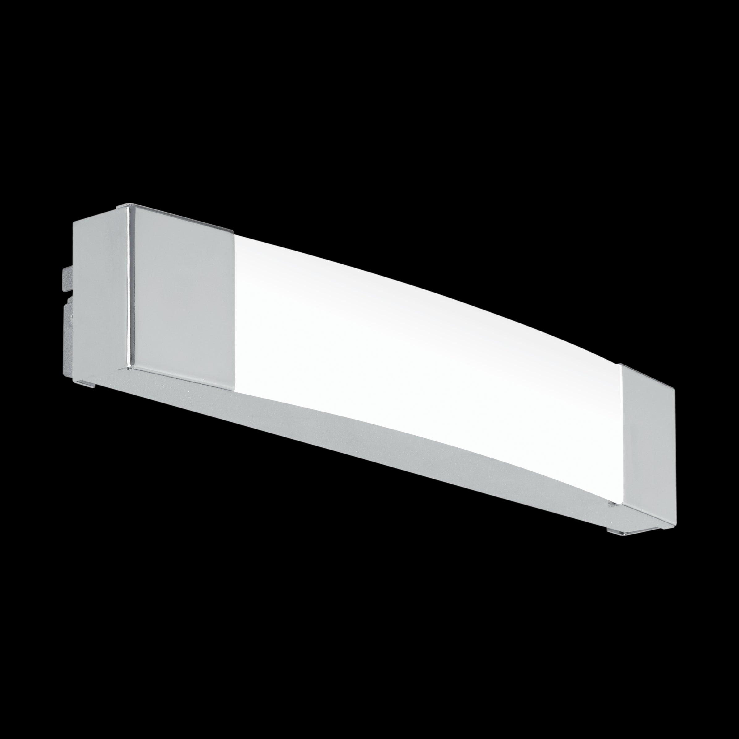 eglo siderno ip44 chrome led bathroom wall mirror light 35cm living room image