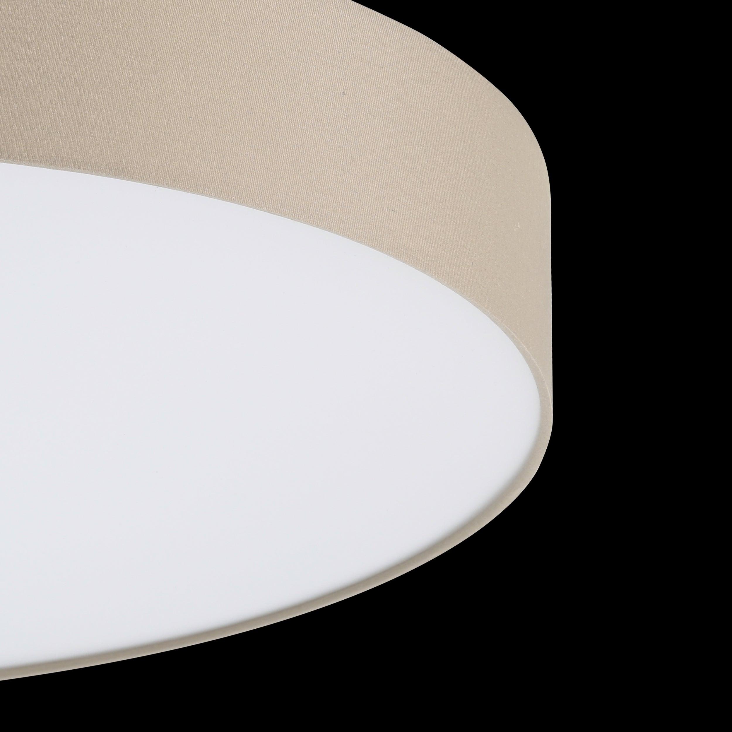 eglo romao 3 flush taupe fabric drum shade 57cm Kitchen Lighting Close Up