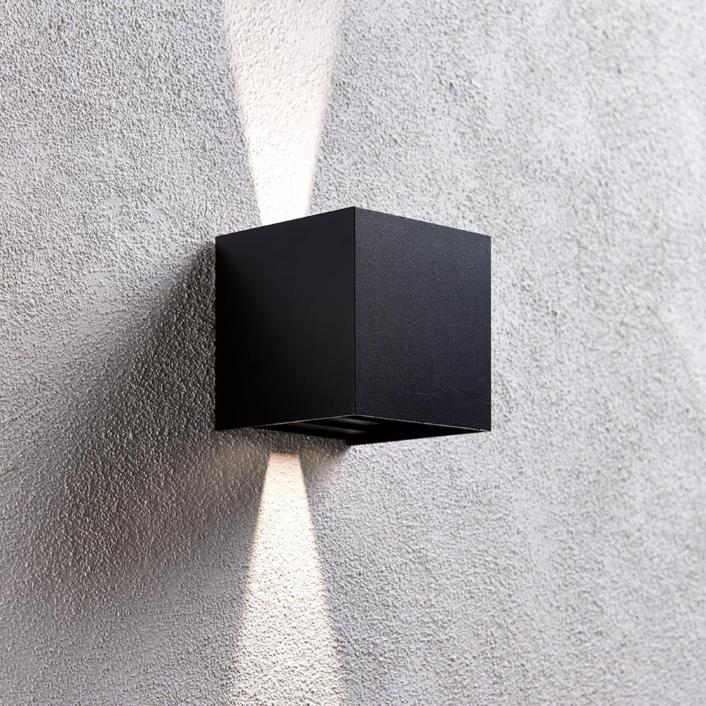 Glover CCT Black Outdoor Wall Light IP44 5.5W