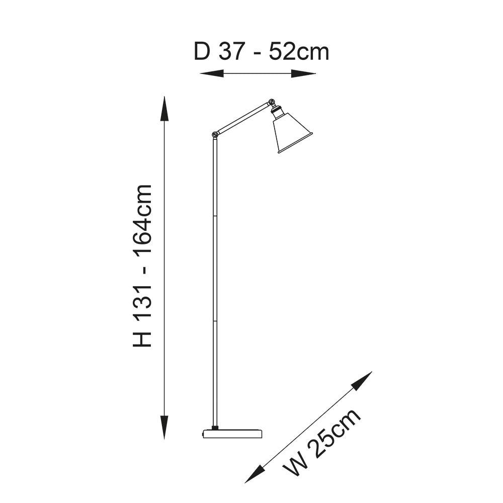 hal nickel modern floor lamp adjustable by Endon Lighting Living Room Close Up 74