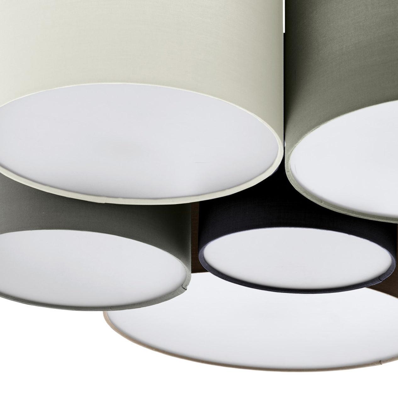 eglo pastore 6 fabric shade flush ceiling light kitchen lighting