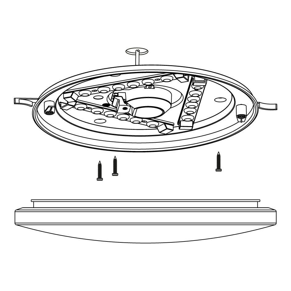 eglo frania white round led ceiling flush 28cm kitchen lighting