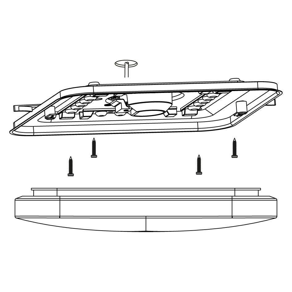 eglo frania led white square ceiling flush 28 cm kitchen lighting