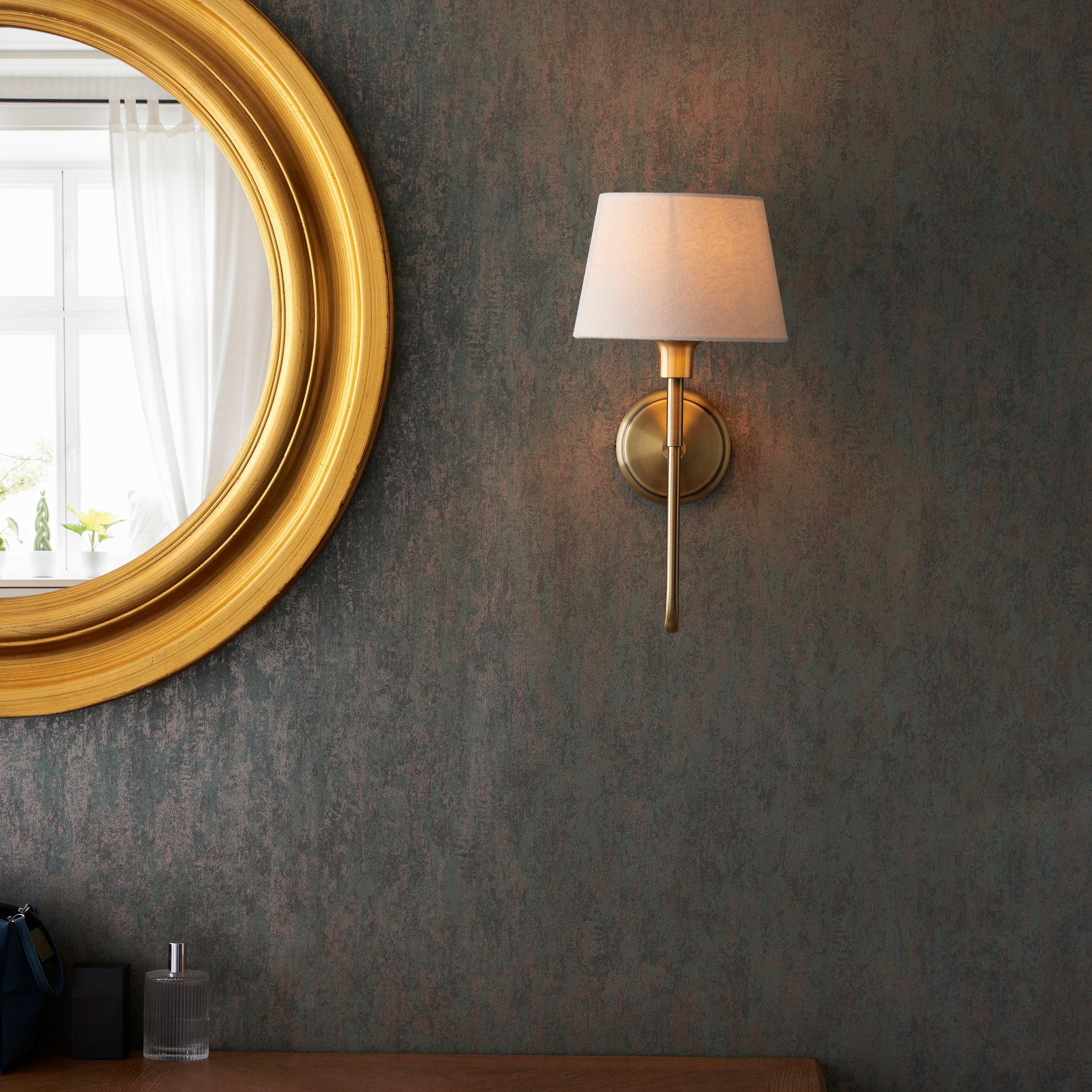 Rouen Brass Wall Light Fitting (Without Shade)-OPEN-BOX-020426