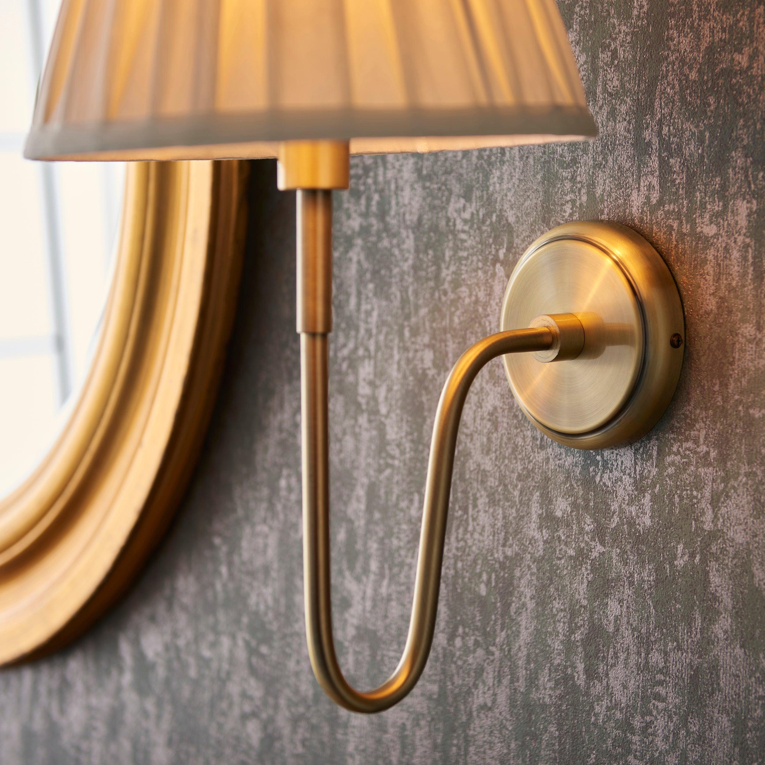 Rouen Brass Wall Light Fitting (Without Shade)-OPEN-BOX-020426