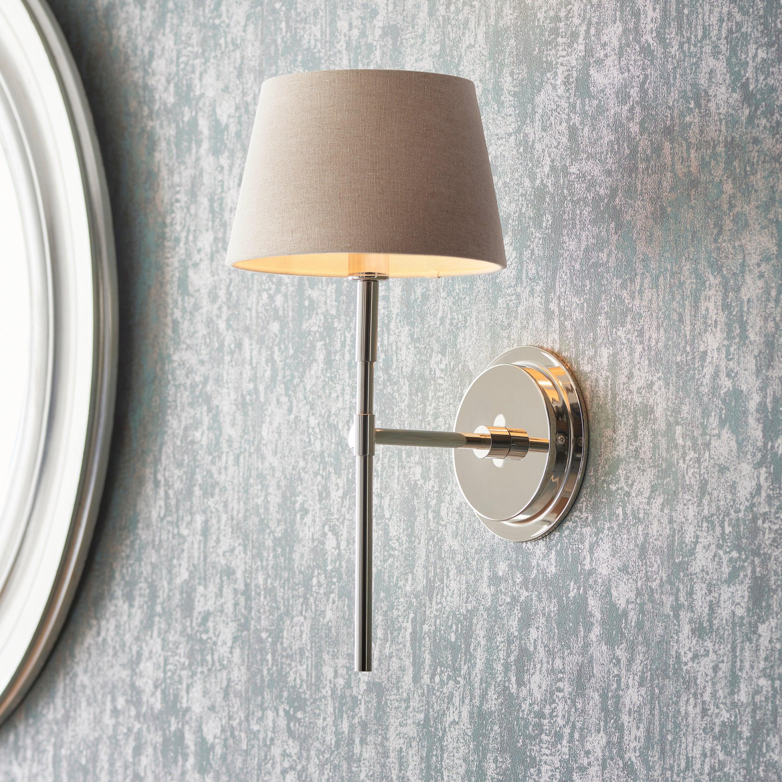 Endon Rennes Nickel Wall Light Fitting (Without Shade)-OPEN-BOX-040626