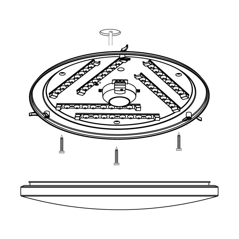 eglo frania s round white led ceiling flush 43cm kitchen lighting