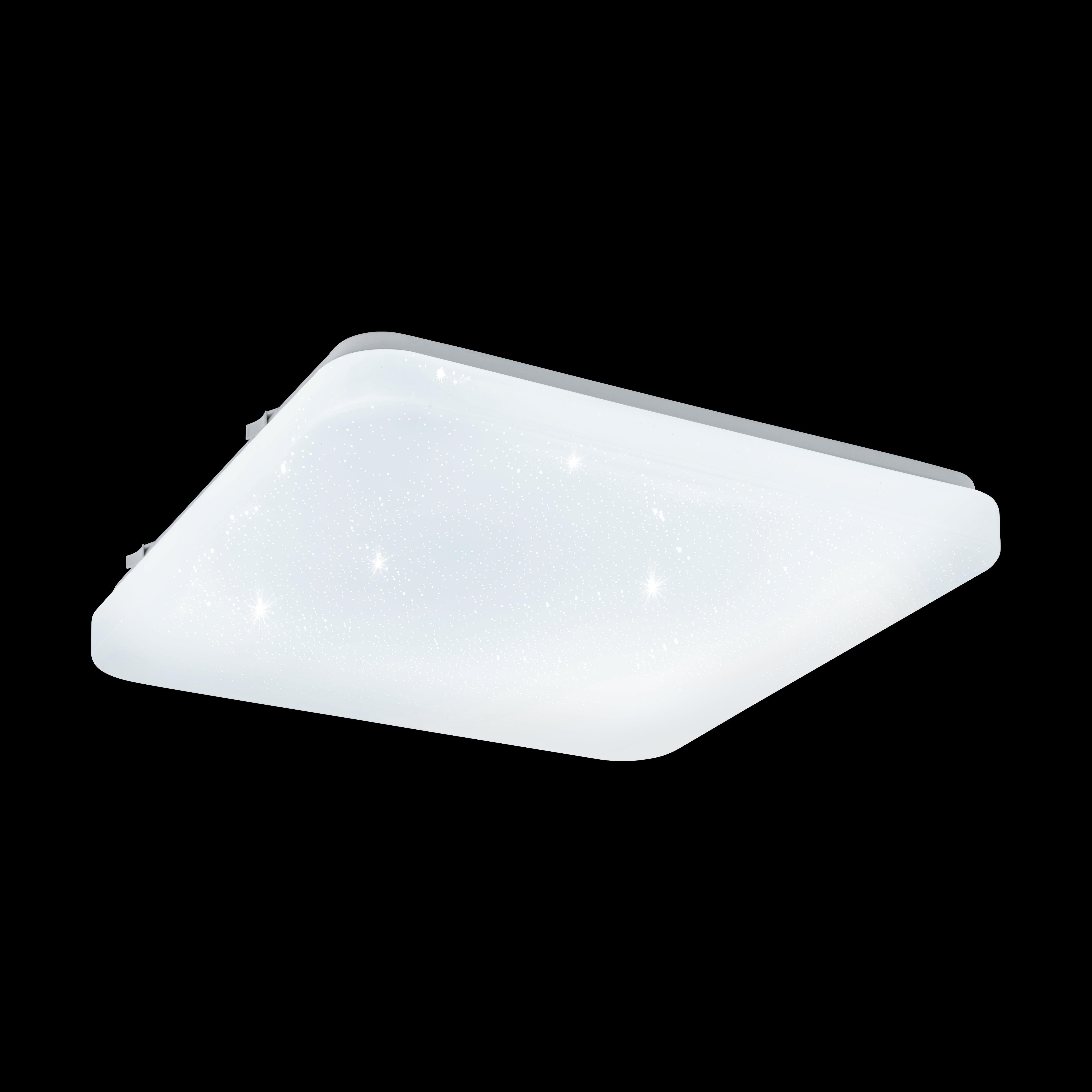 eglo frania s square white led ceiling flush light 28cm