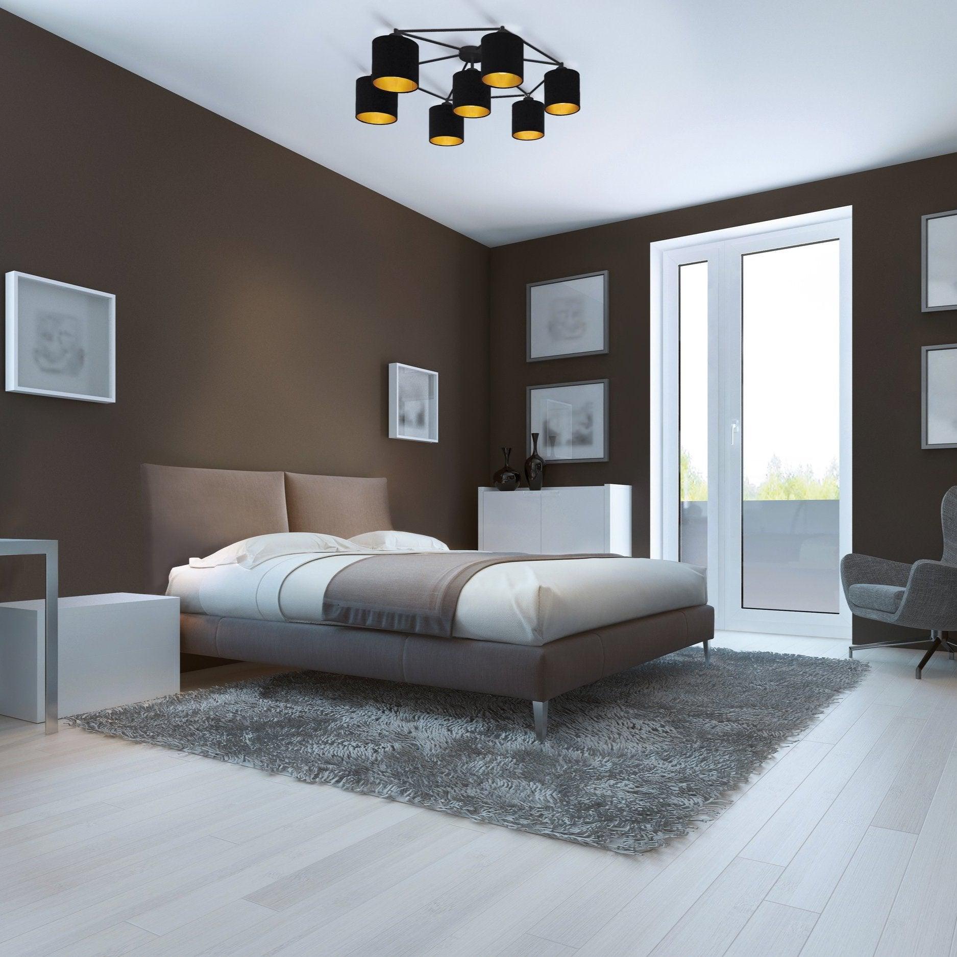 eglo staiti 7 light black gold flush ceiling flush kitchen lighting