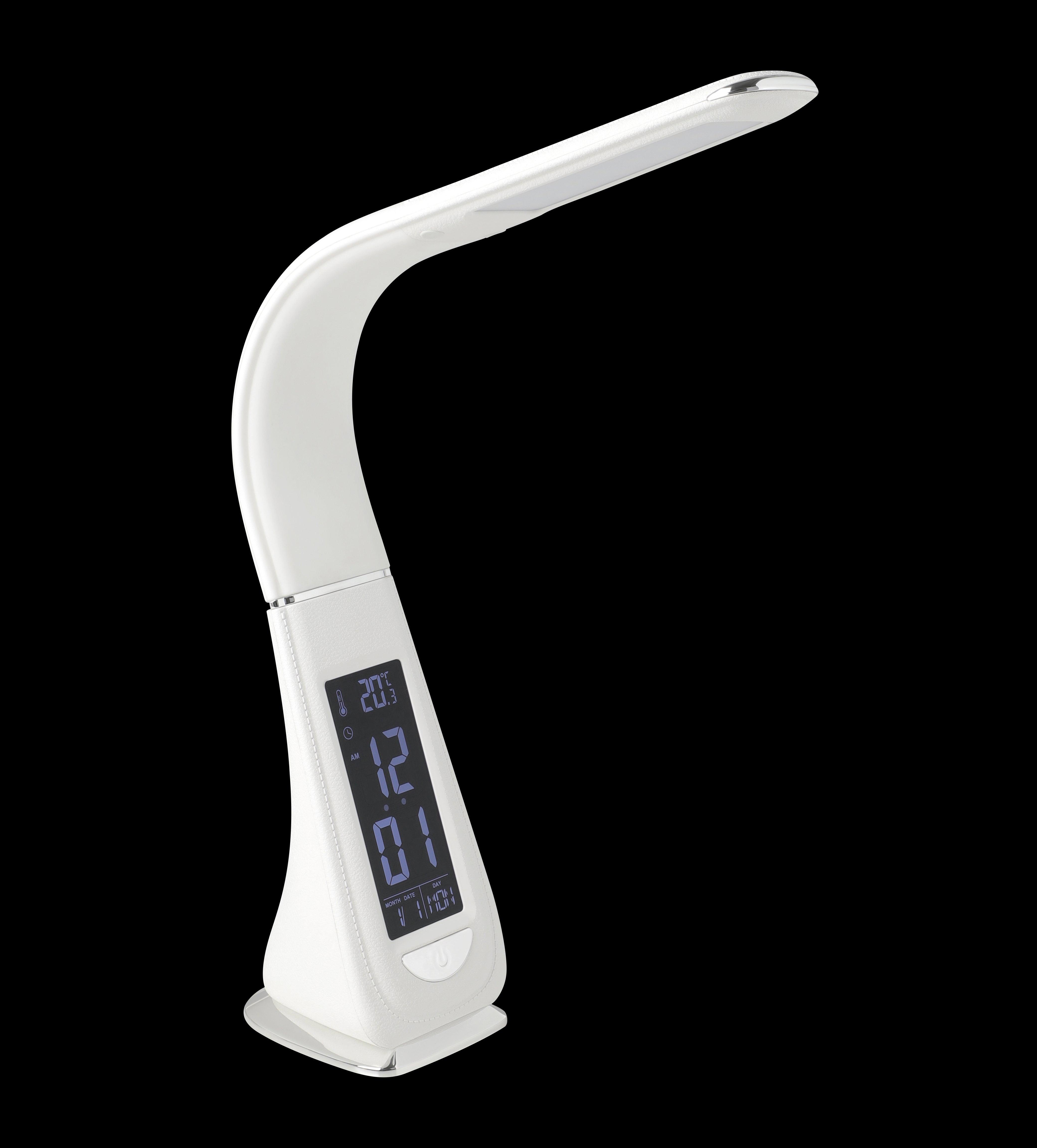 eglo cognoli white led desk lamp time date living room image