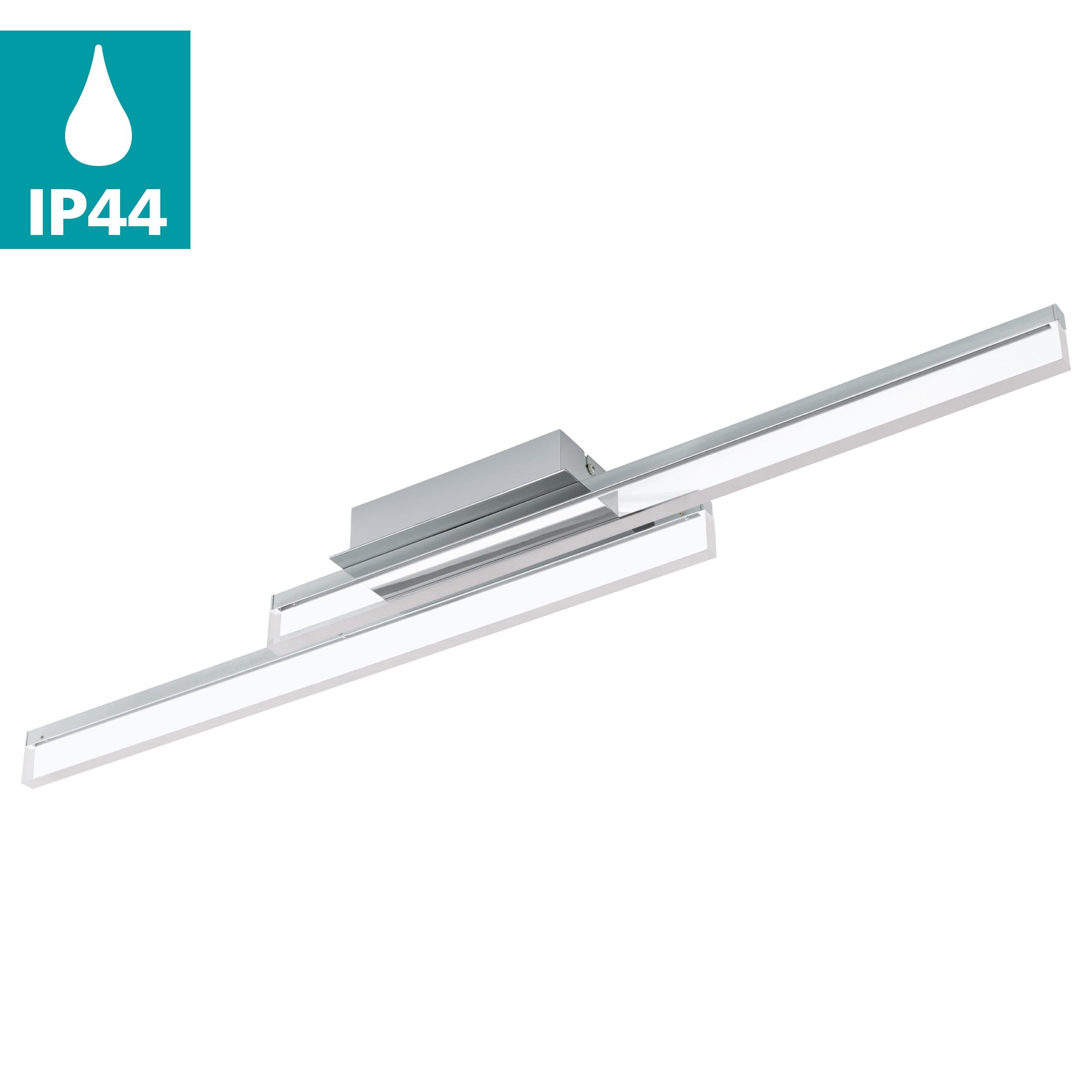 eglo palmital led chrome ip44 bathroom ceiling flush kitchen lighting