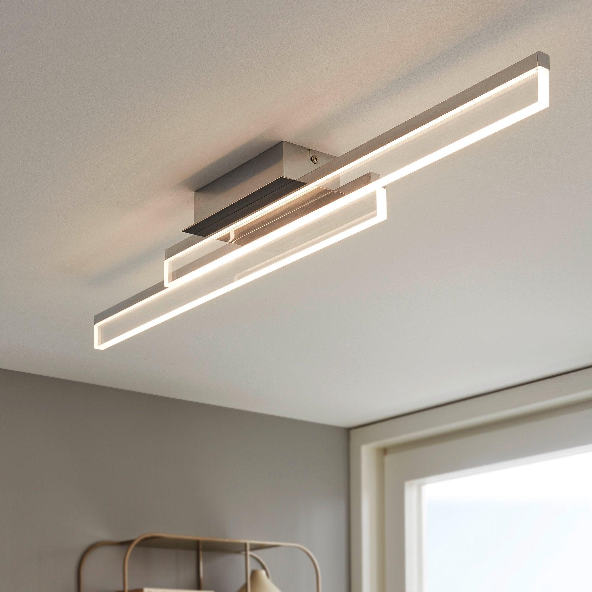 eglo palmital led chrome ip44 bathroom ceiling flush