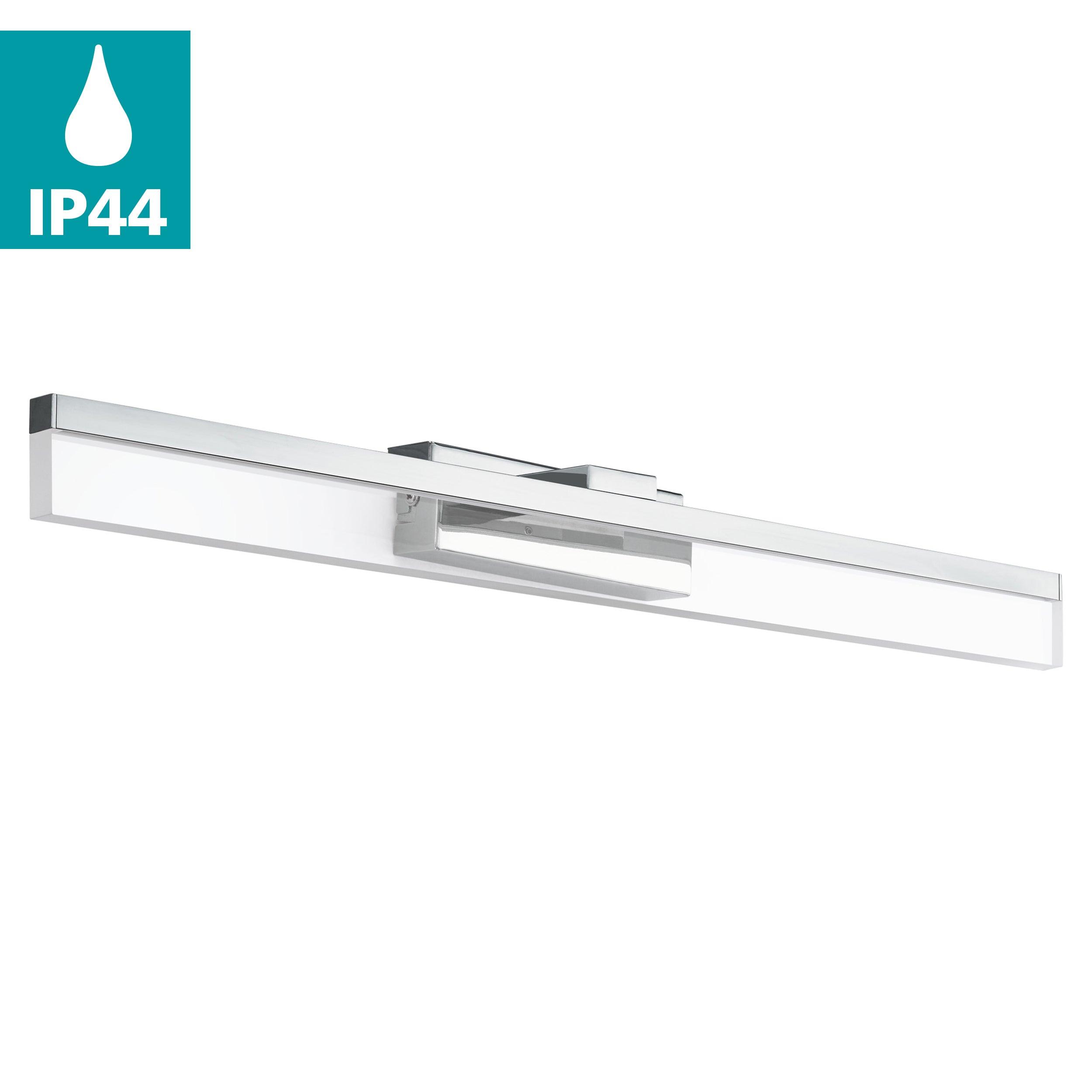 eglo palmital ip44 chrome bathroom wall light kitchen lighting