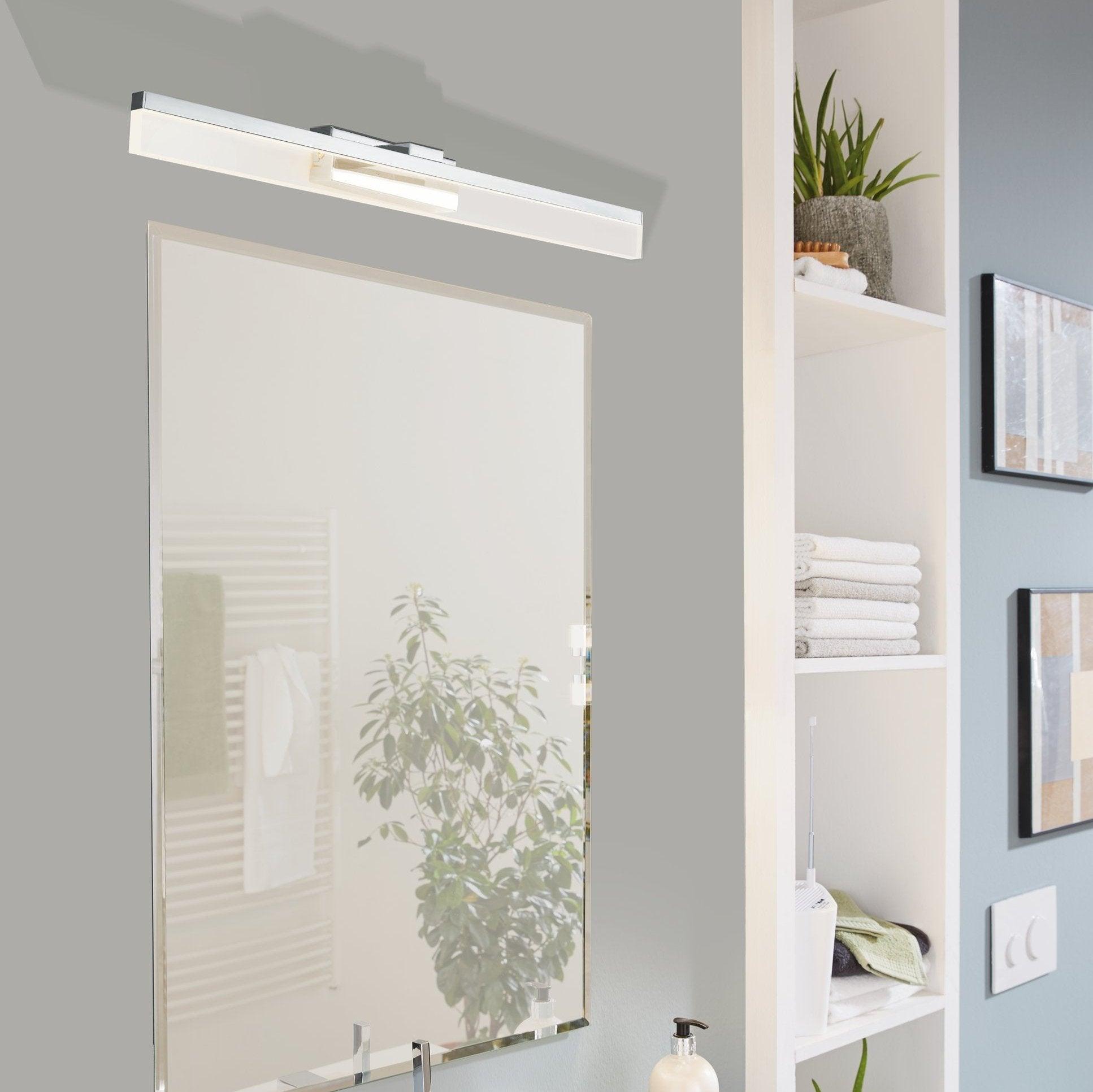 eglo palmital ip44 chrome bathroom wall light