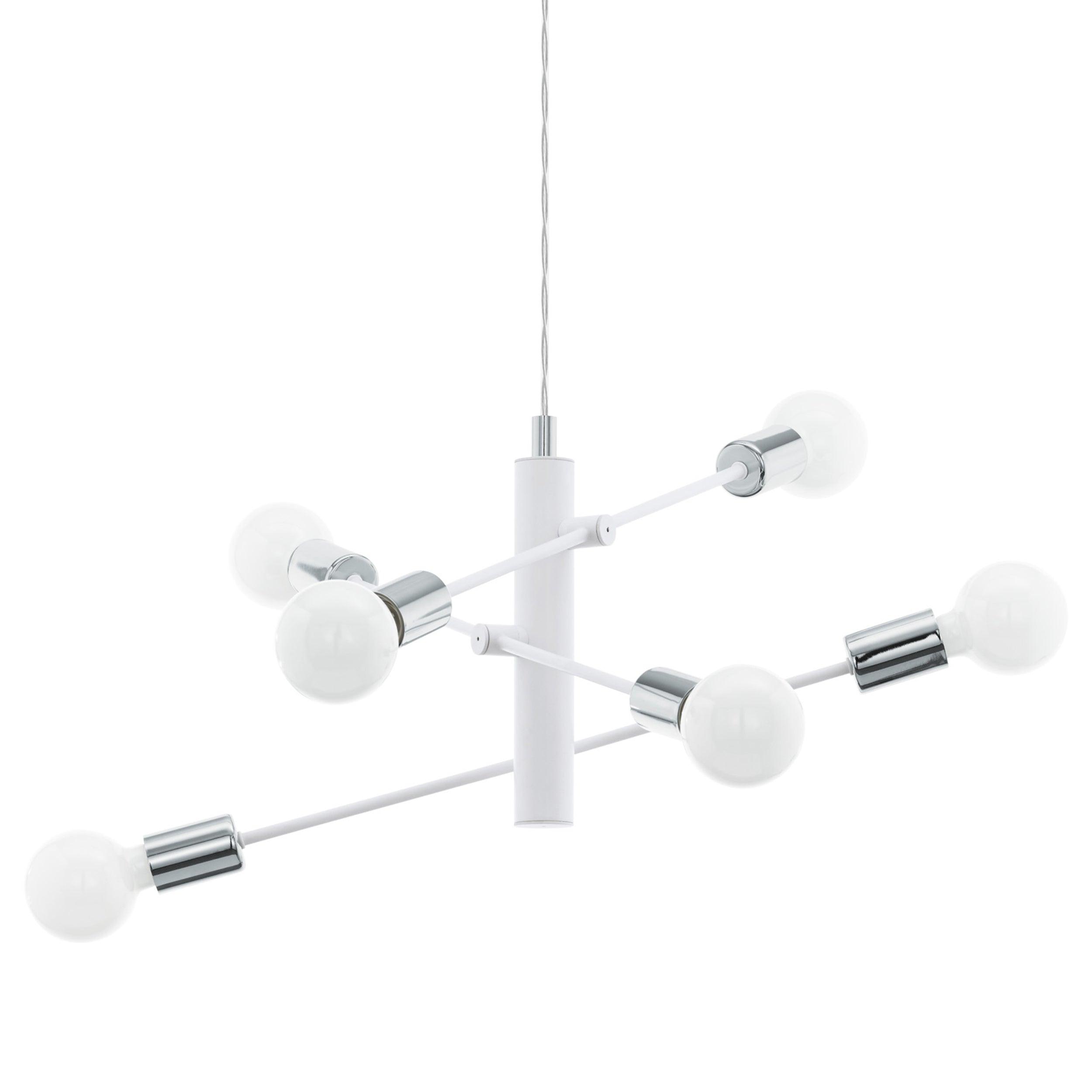 eglo gradoli 6 light white chrome ceiling pendant