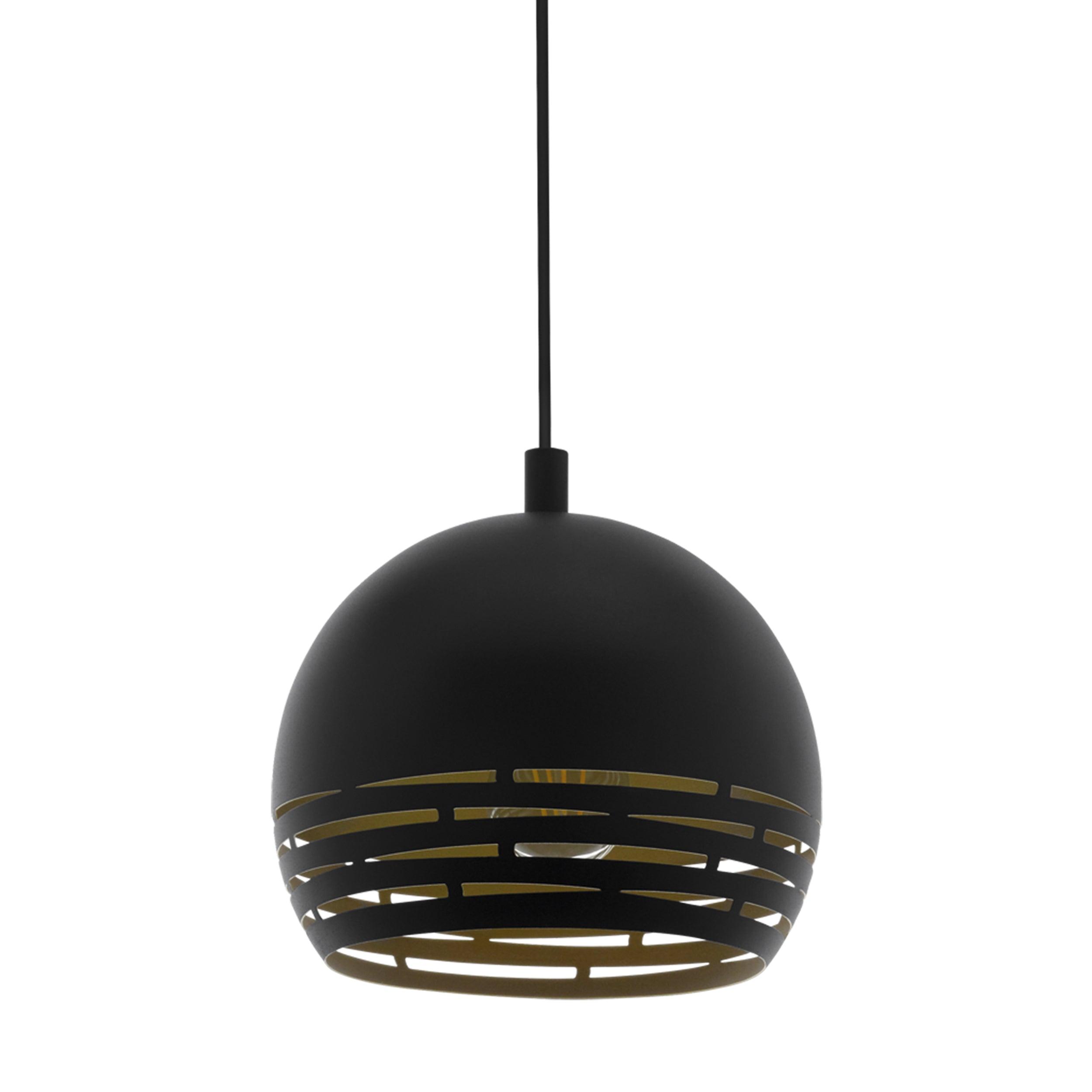 eglo camastra black gold round metal ceiling pendant kitchen lighting