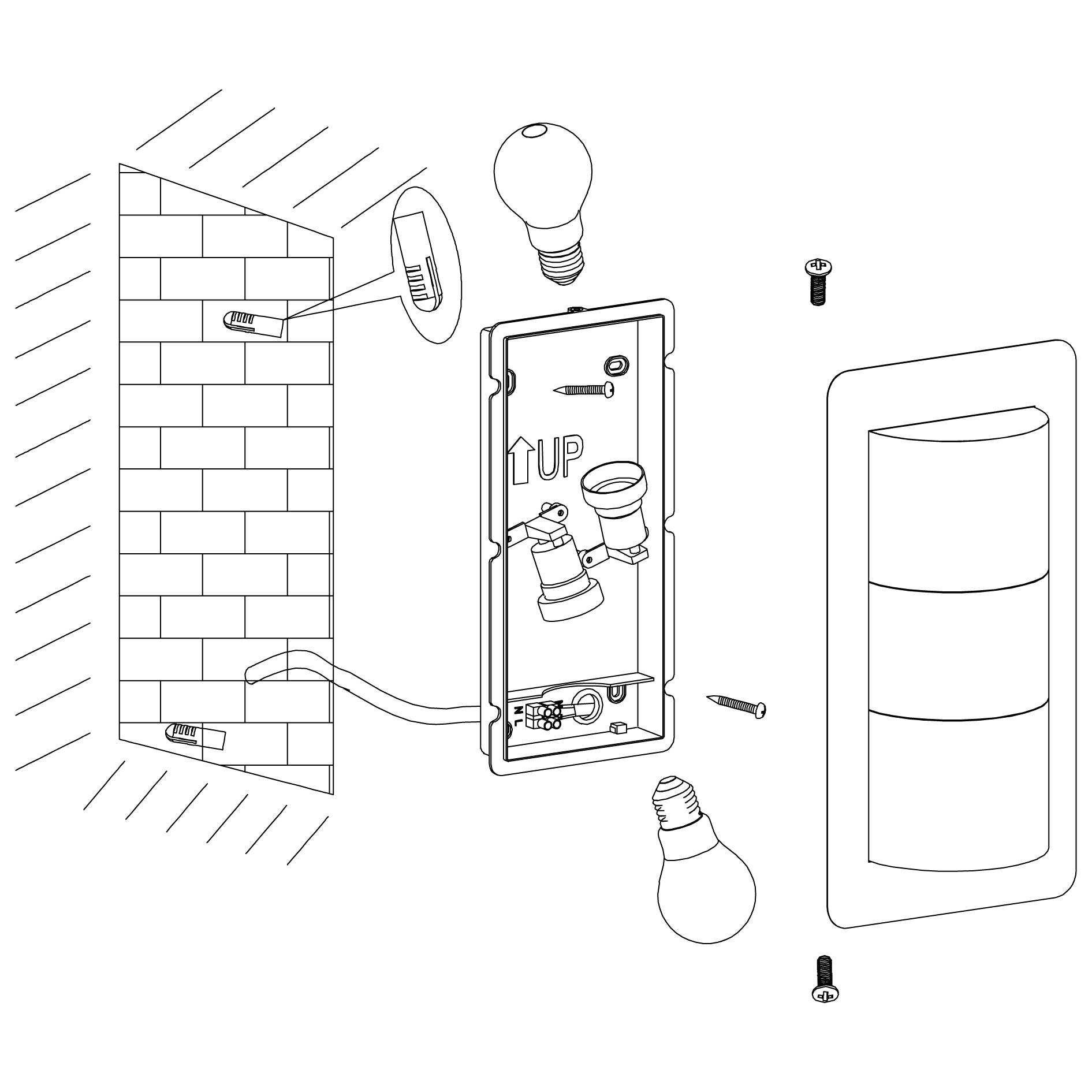 Eglo Cistierna IP44 Stainless Steel Outdoor Wall Light-WAREHOUSE-40-200326