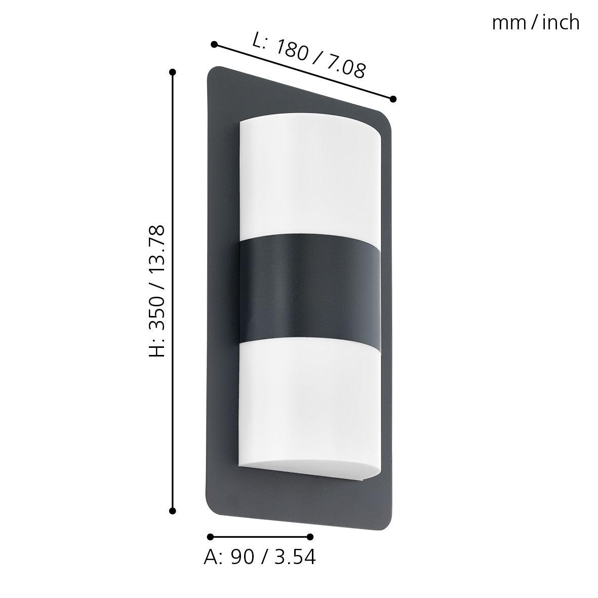 eglo cistierna ip44 grey outdoor wall light Kitchen Lighting Close Up