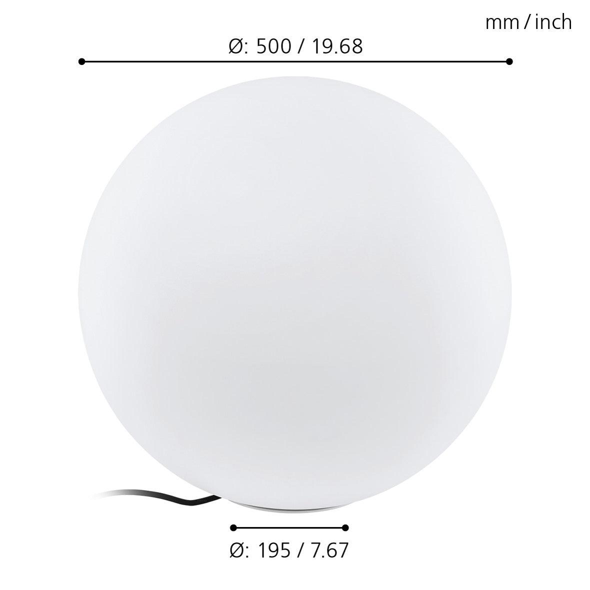 eglo monterolo ip65 outdoor 50cm plastic globe floor lamp kitchen lighting