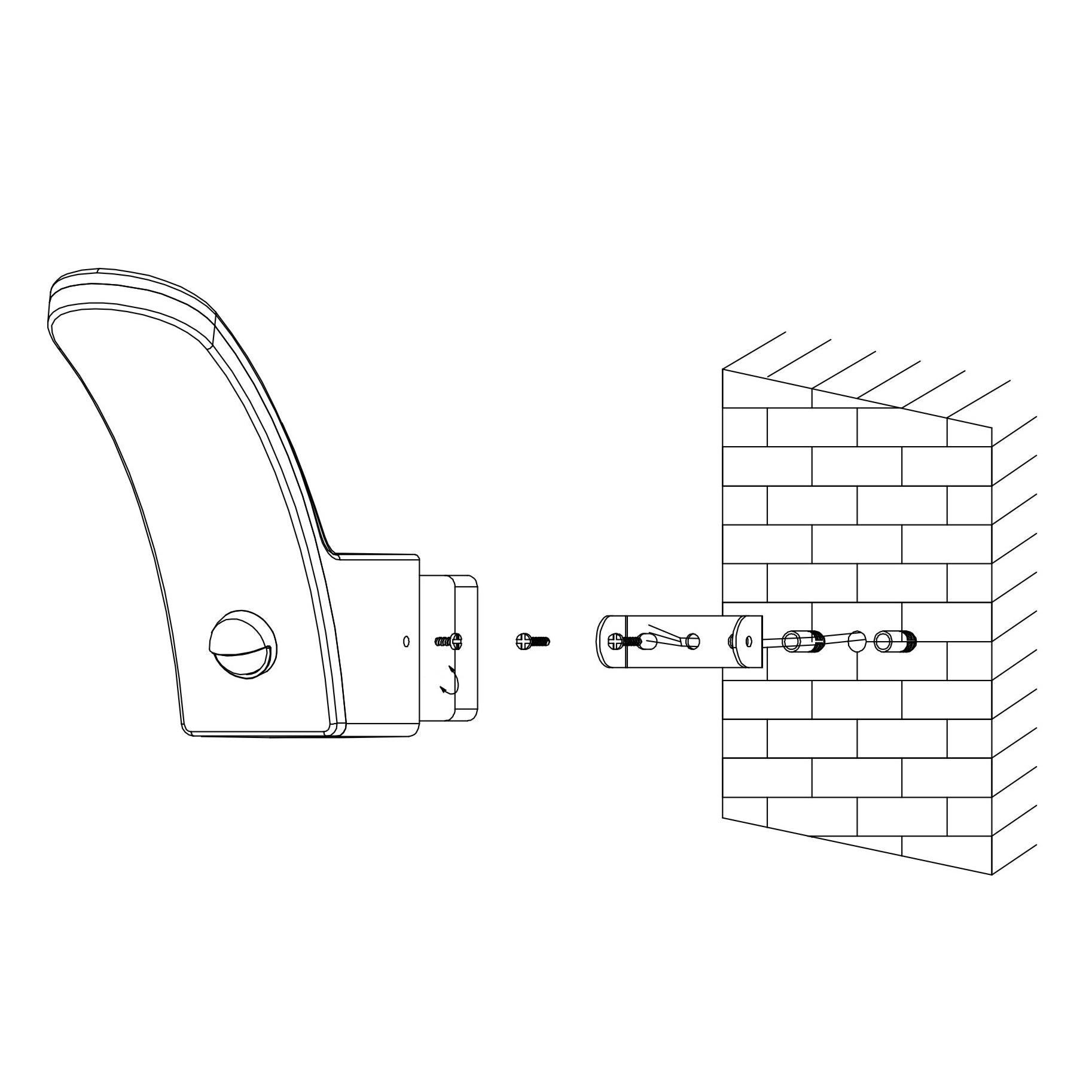 eglo fiumicino black pir curved led outdoor wall light ip45 Kitchen Lighting Close Up