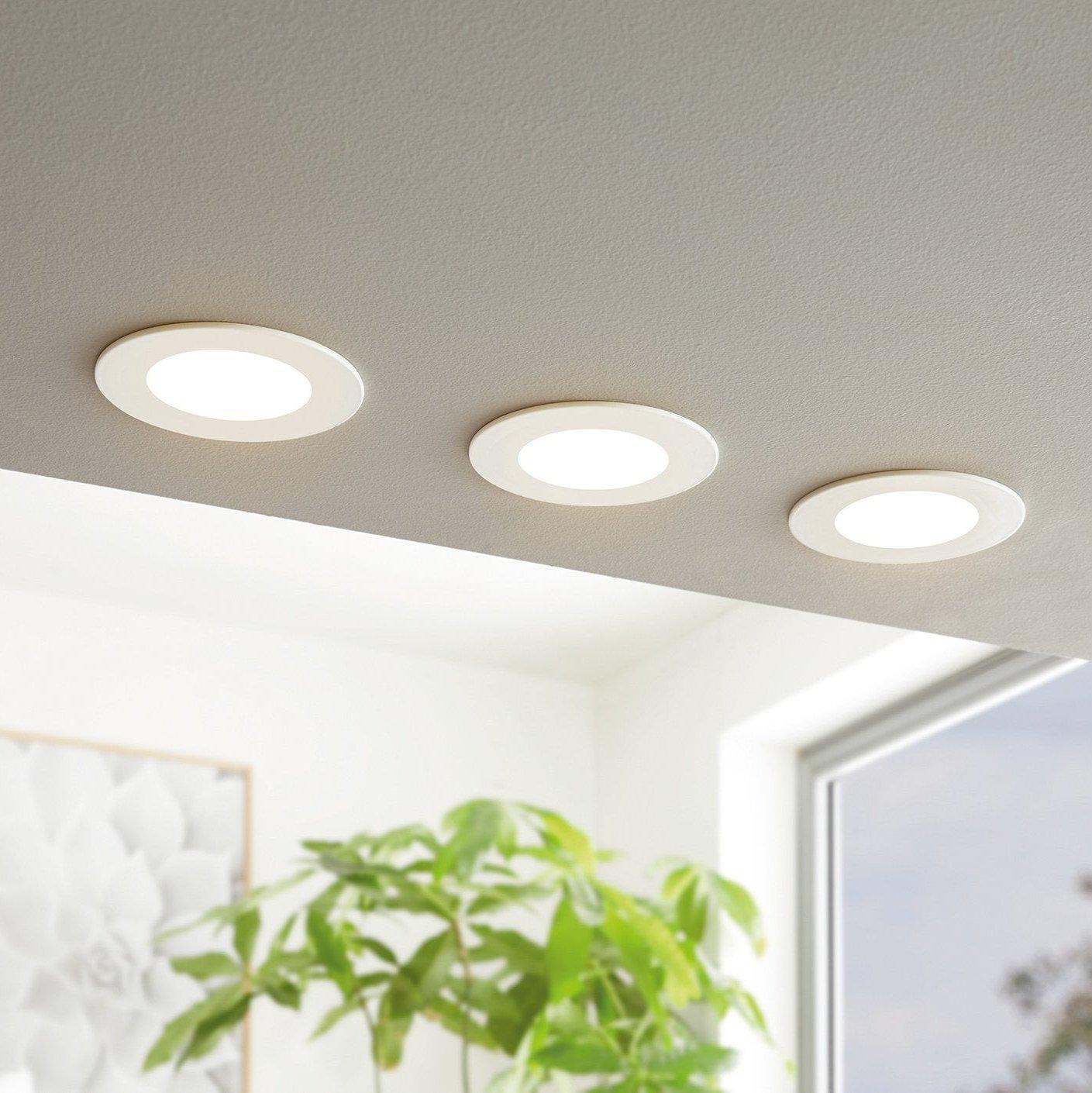 eglo fueva a led white recessed downlight living room image