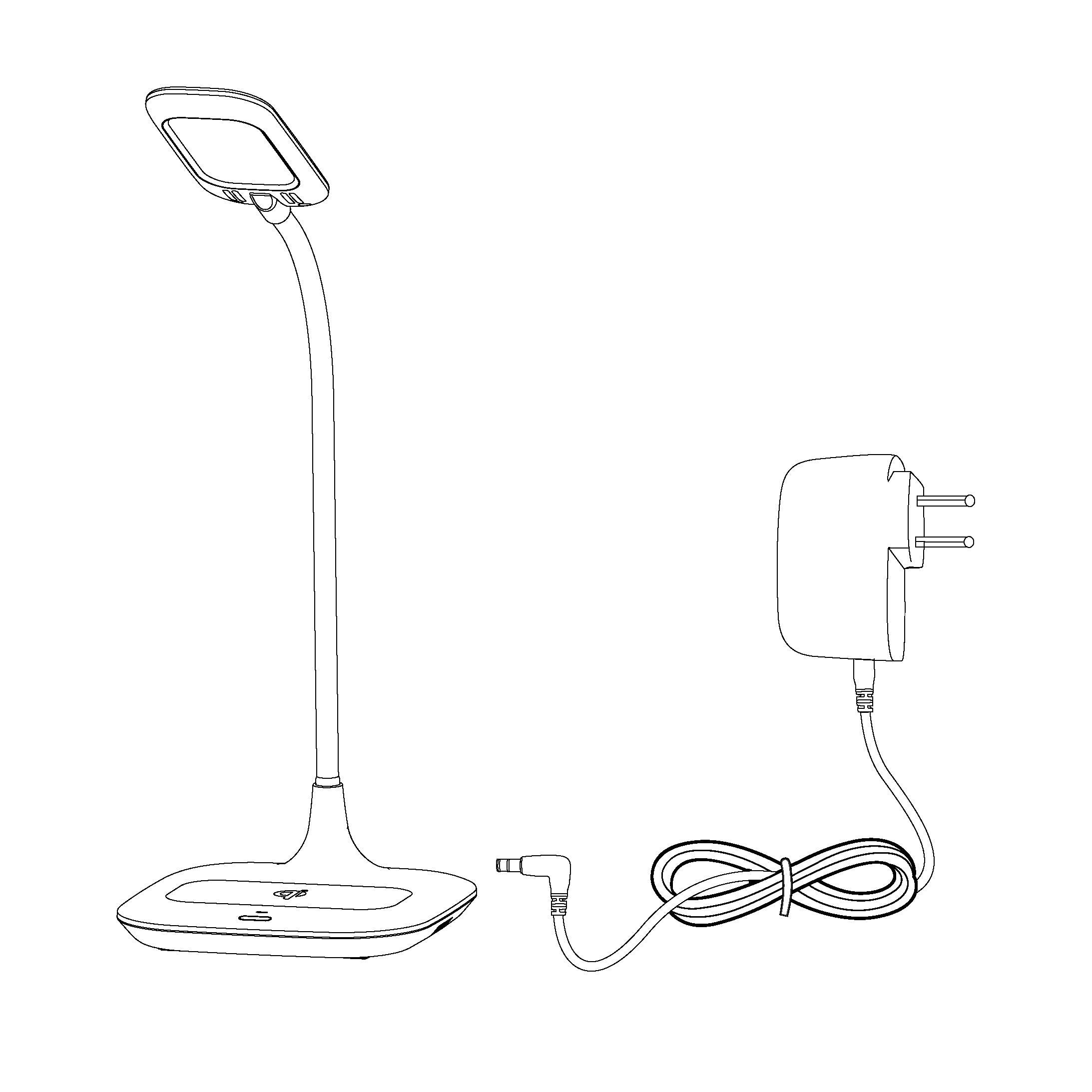 eglo masserie white led touch desk lamp qi charger Hallway Lighting Close up