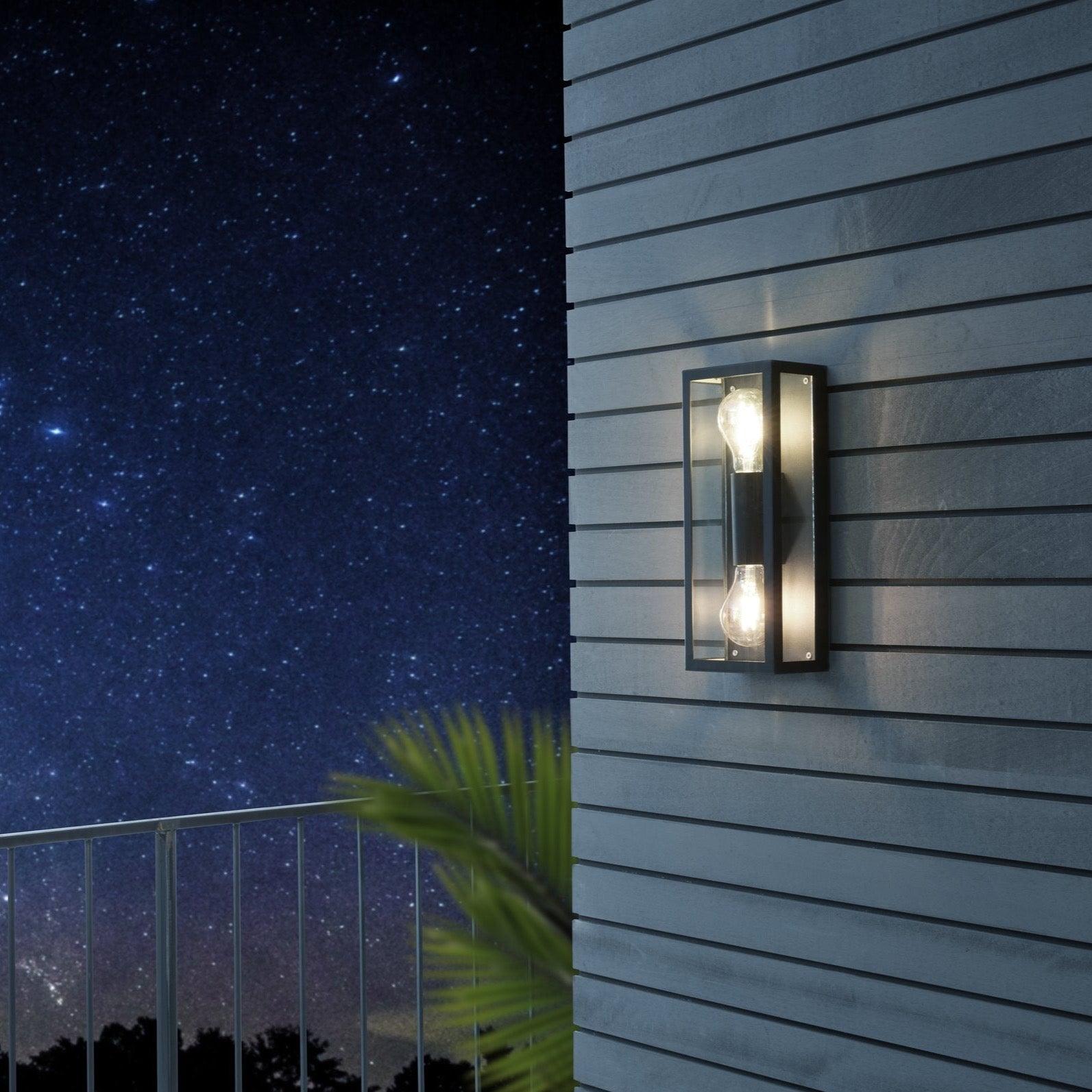 eglo alamonte 1 outdoor wall light living room close up