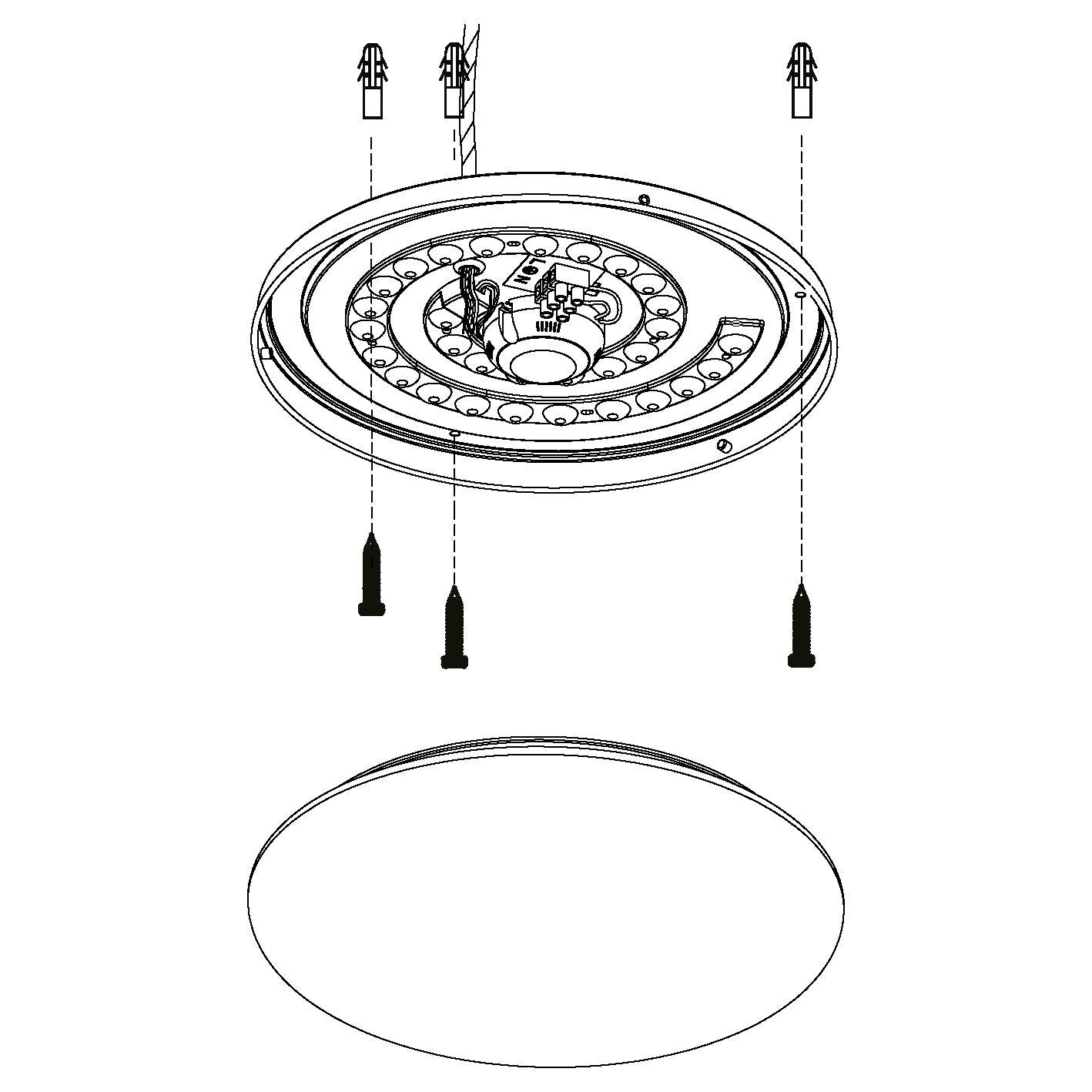 eglo frania a ip44 round white led flush bathroom light Kitchen Lighting Close Up