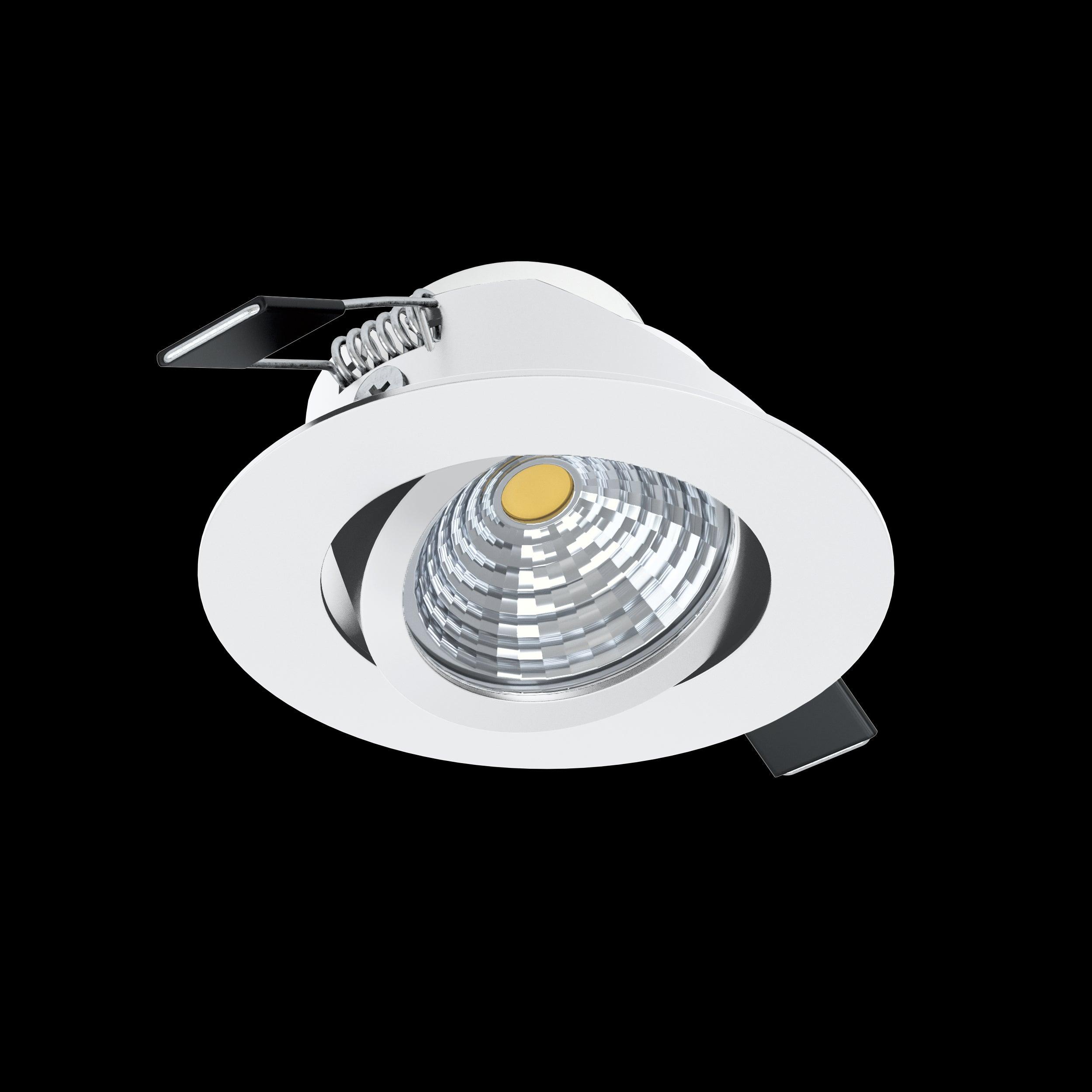 eglo saliceto led round recessed downlight warm white living room image
