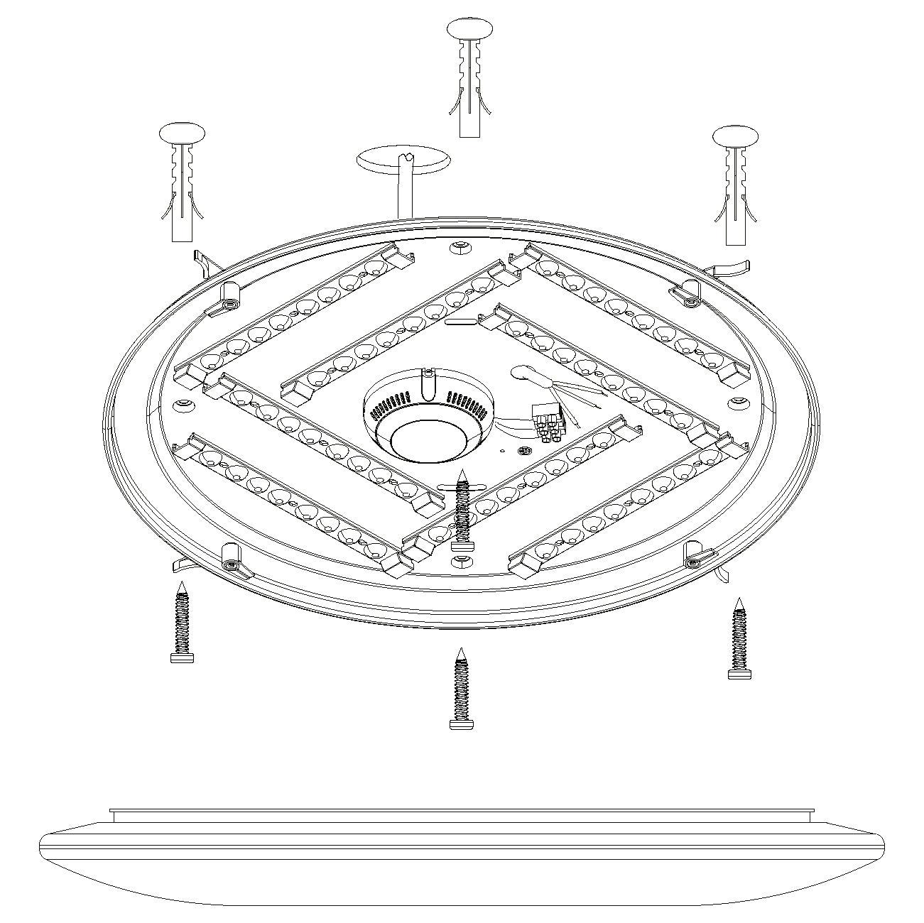eglo nieves white grey pattern flush led ceiling light 51cm kitchen lighting