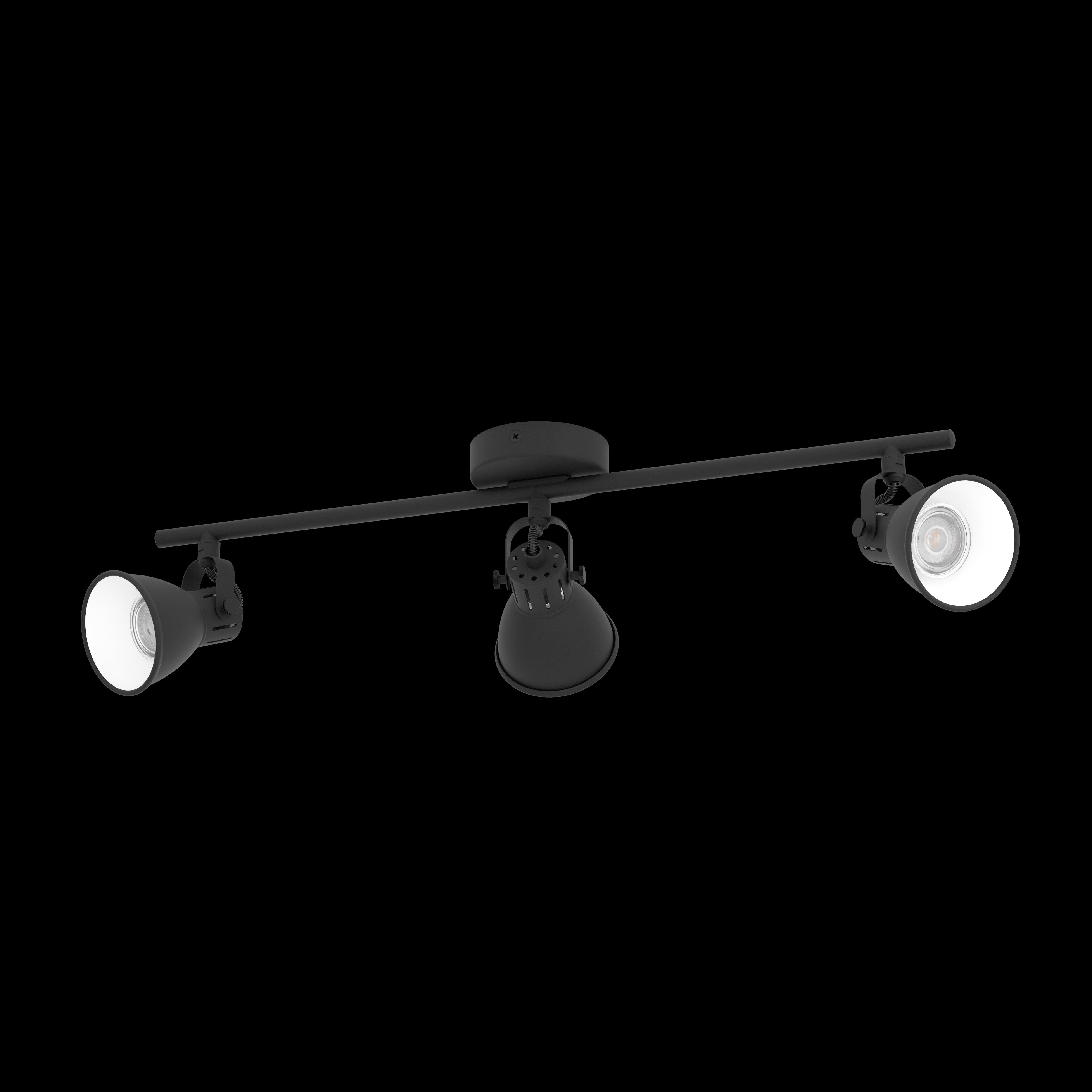 eglo seras 2 black 3 light bar spotlight Kitchen Lighting Close Up