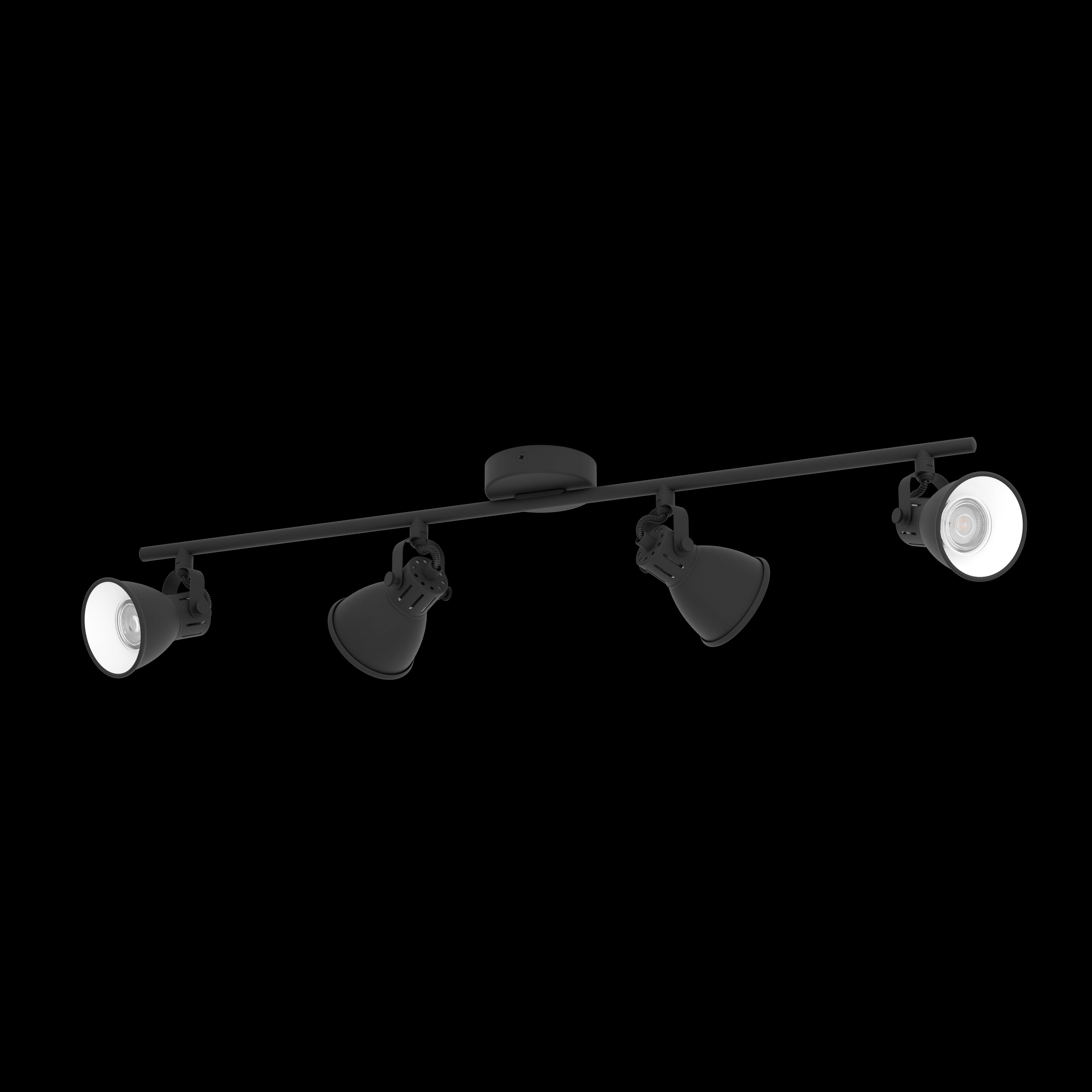 eglo seras 2 black 4 light bar spotlight kitchen lighting
