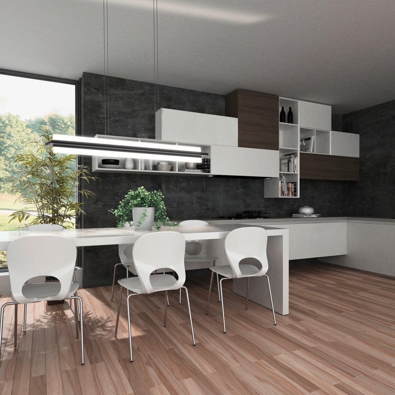 eglo spadafora led black rectangular ceiling pendant