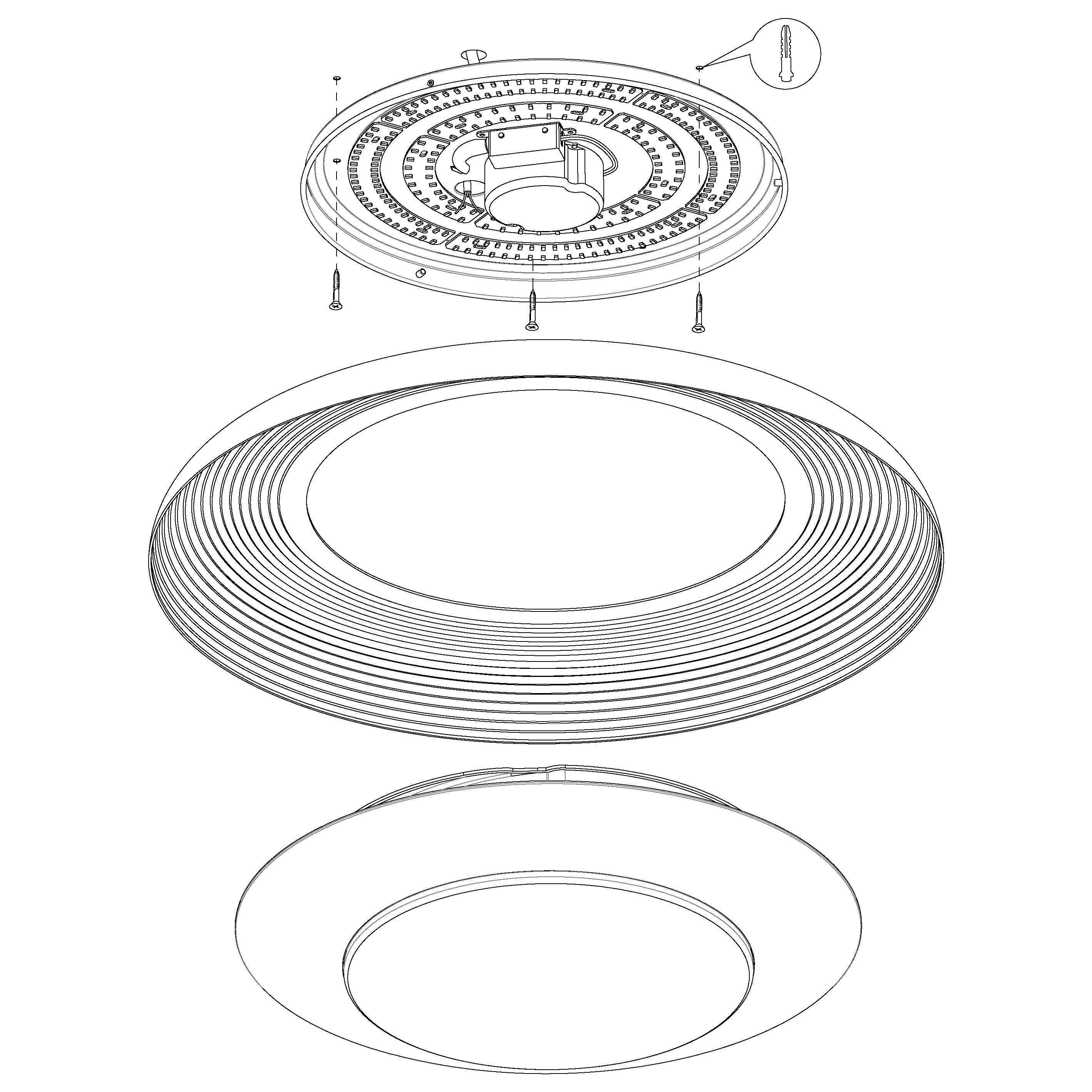 eglo canicosa 2 black gold round led ceiling flush 49 5cm Kitchen Lighting Close Up