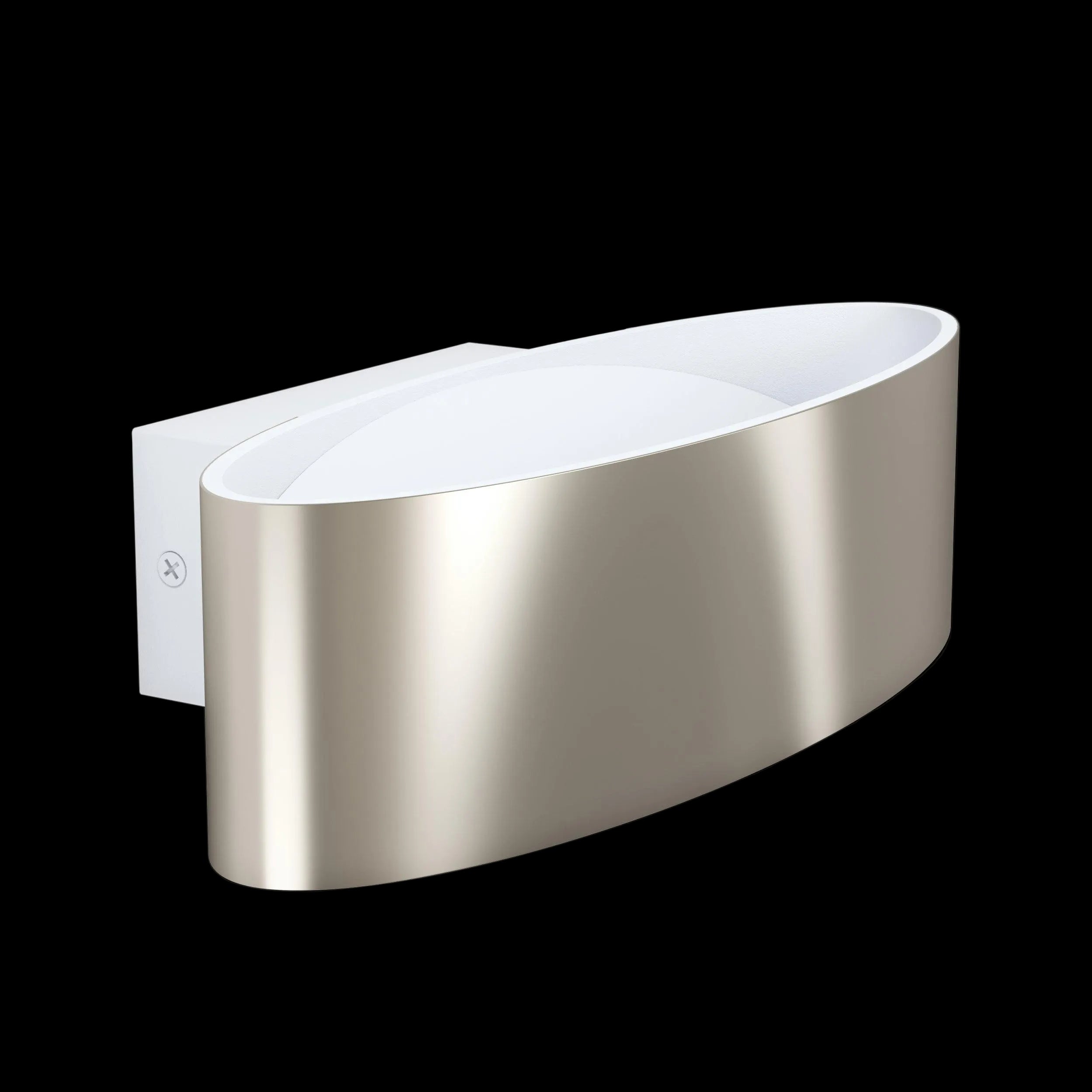 eglo maccacari curved nickel led wall light