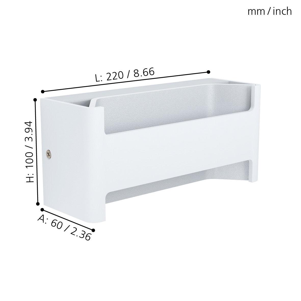 eglo feloniche white integrated led wall light living room image