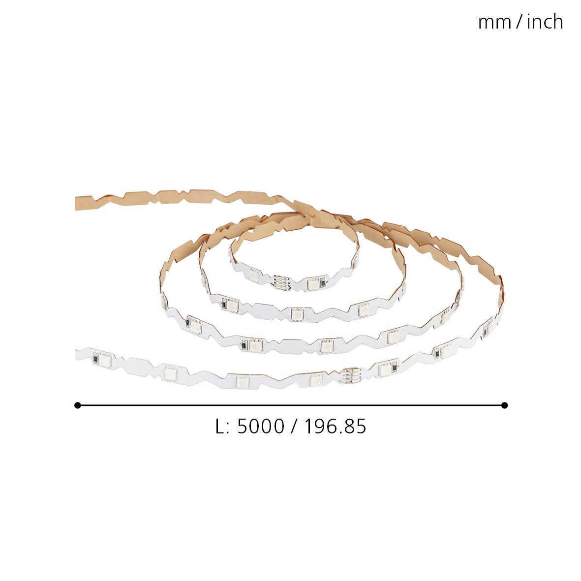 eglo flexible stripe 5m led light strip with remote control living room close up