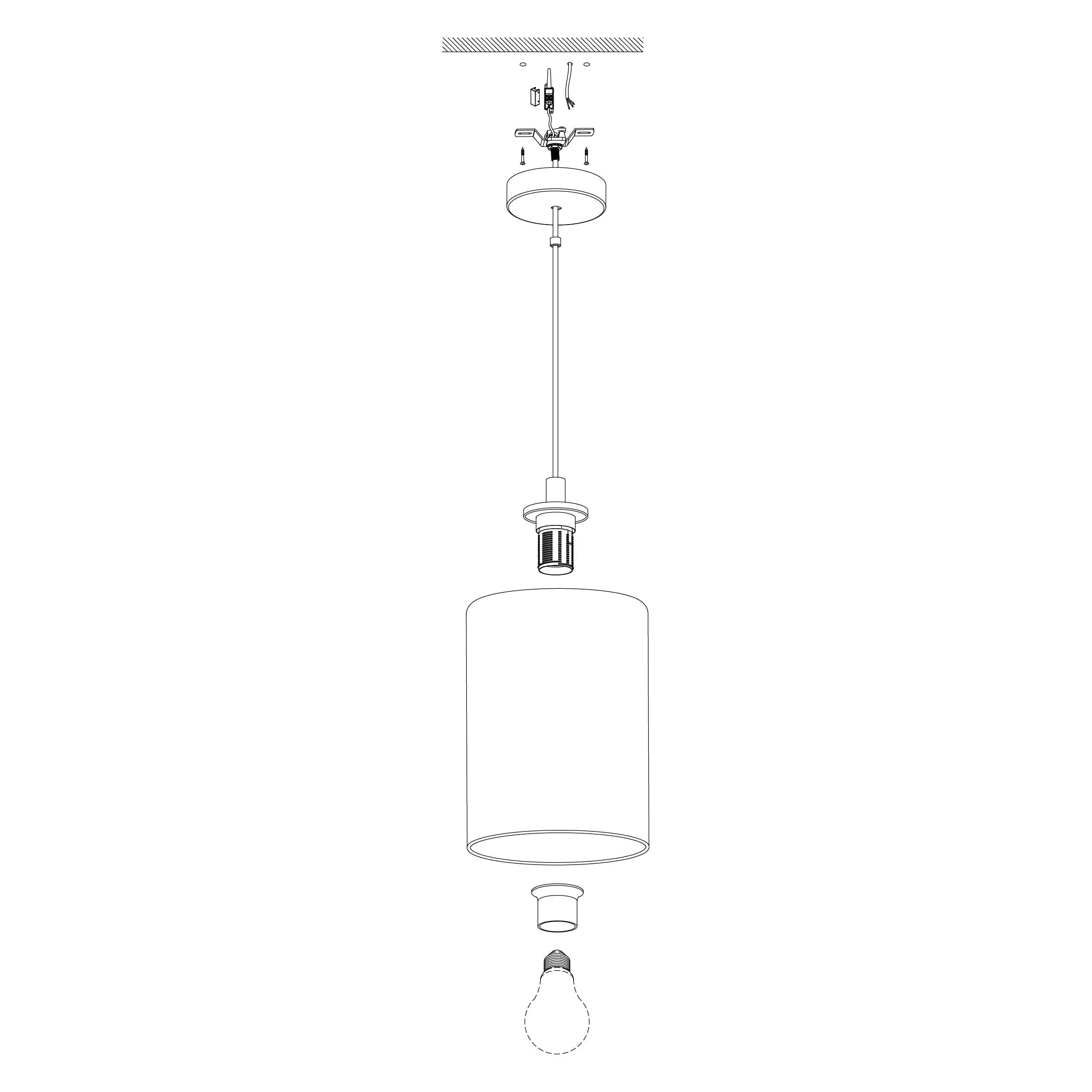 eglo cadaques 1 cylindrical smoked glass ceiling pendant kitchen lighting