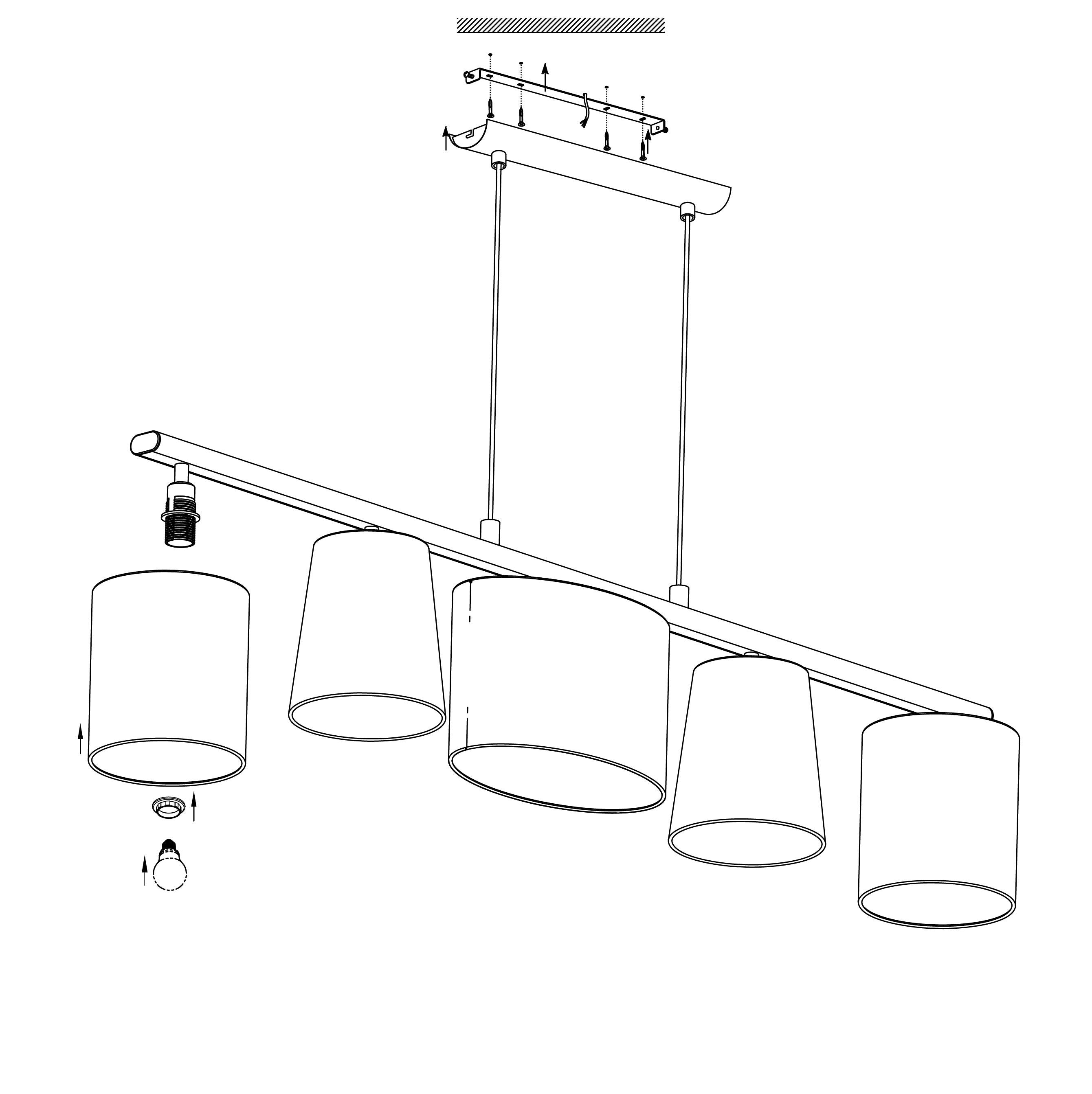 eglo almeida 1 5 light grey white fabric shade pendant hallway lighting