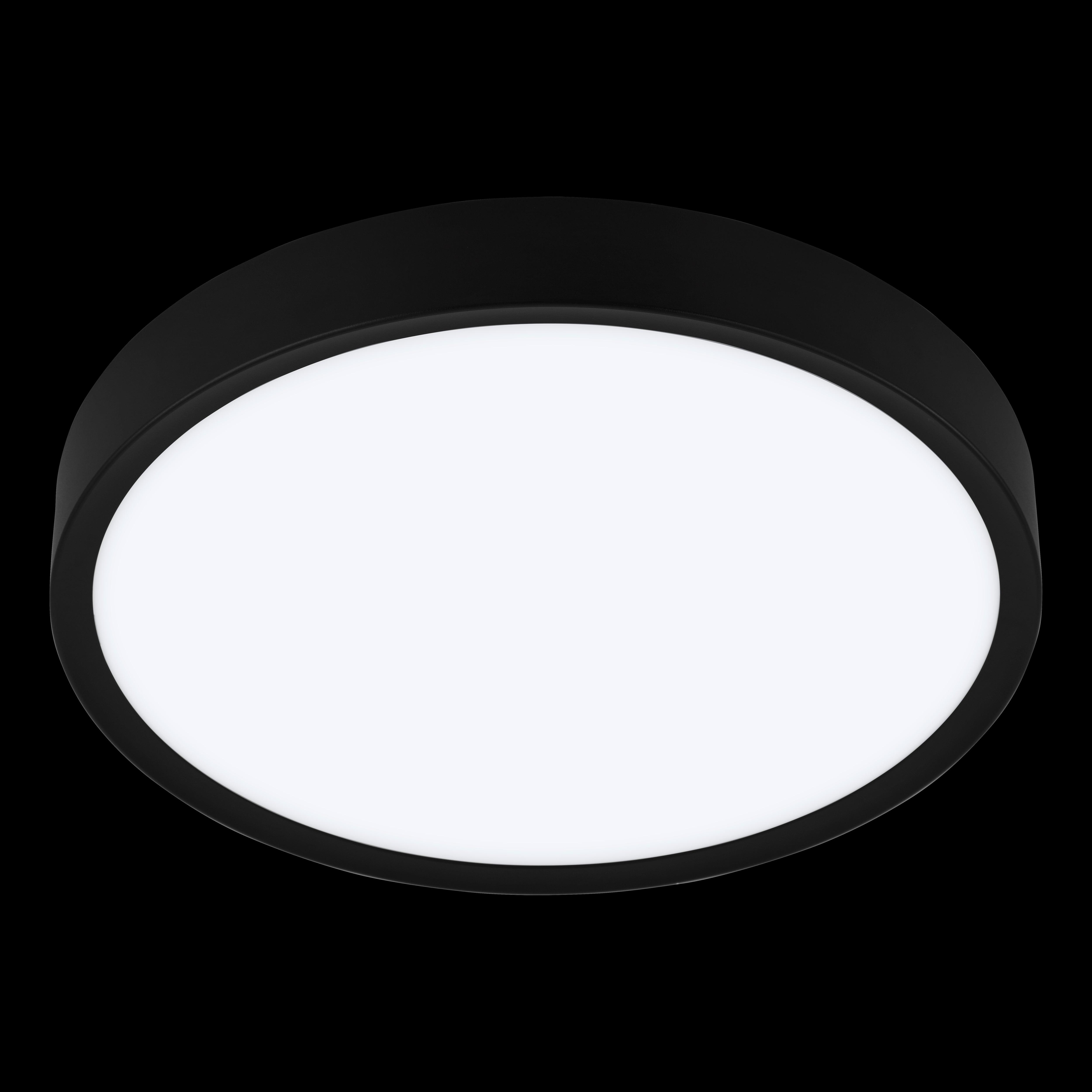 eglo musurita black round led flush ceiling light 40cm living room image