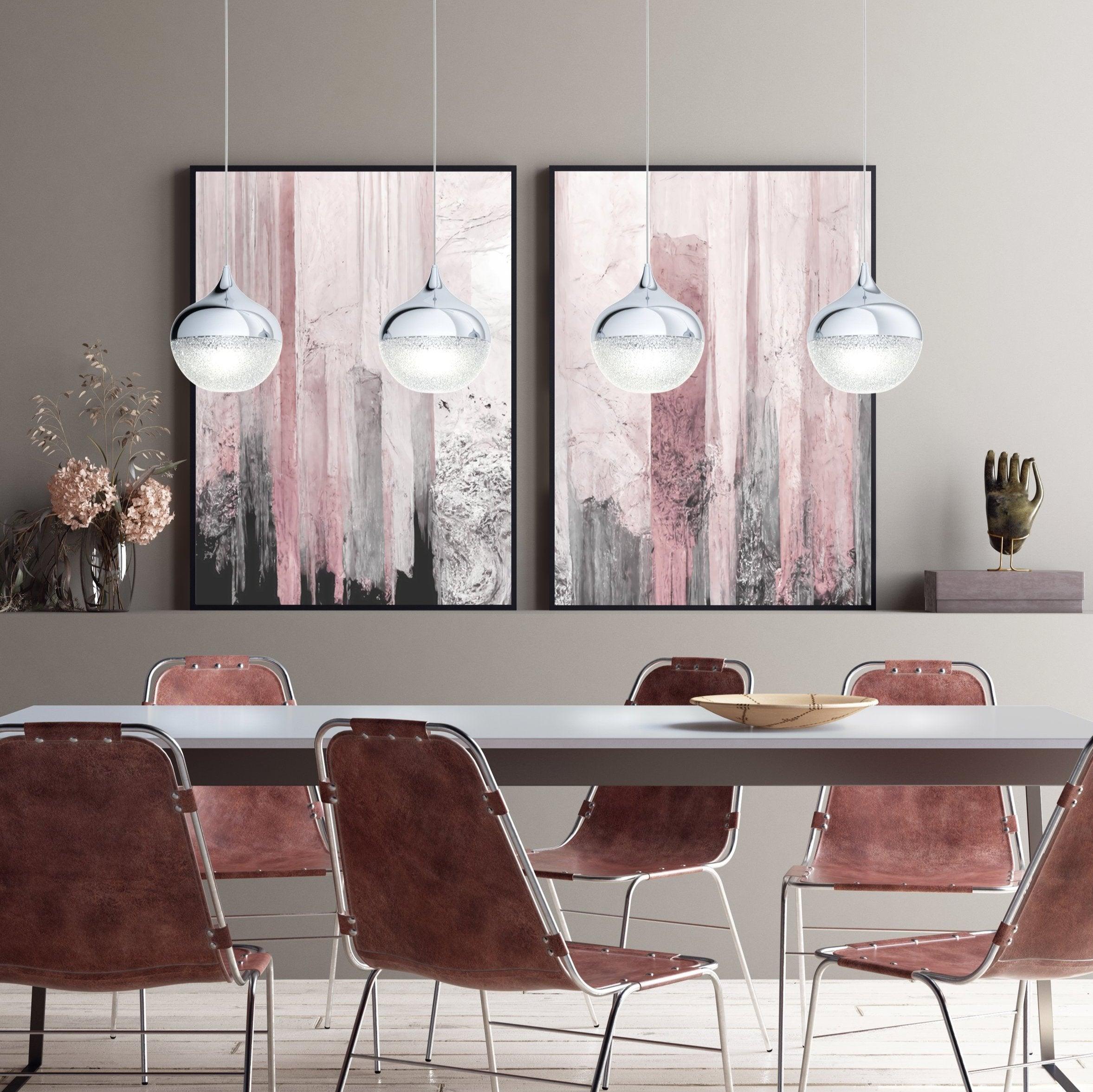 eglo mioglia 1 4 light chrome crystal effect ceiling pendant