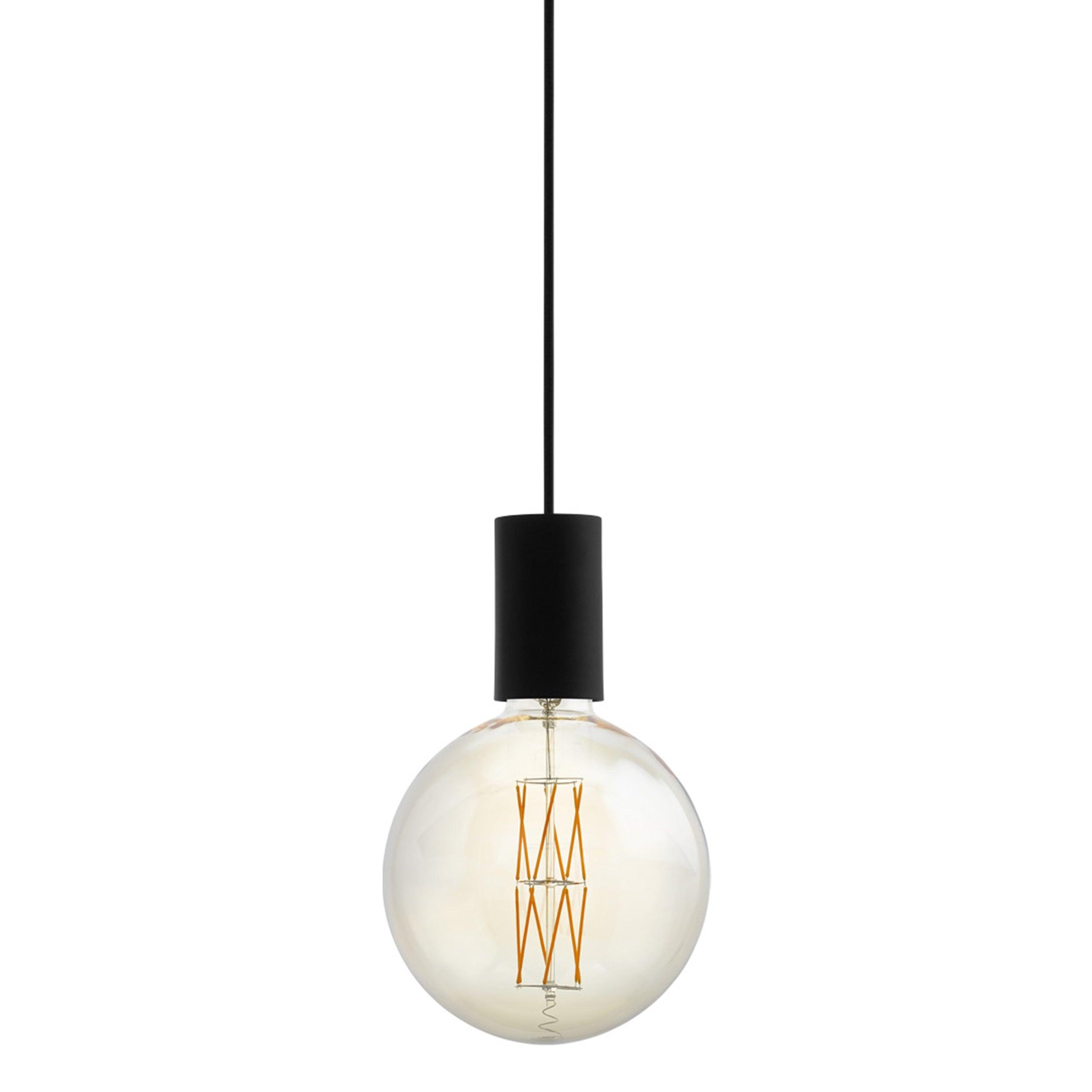 eglo pozueta black cable set ceiling pendant living room close up