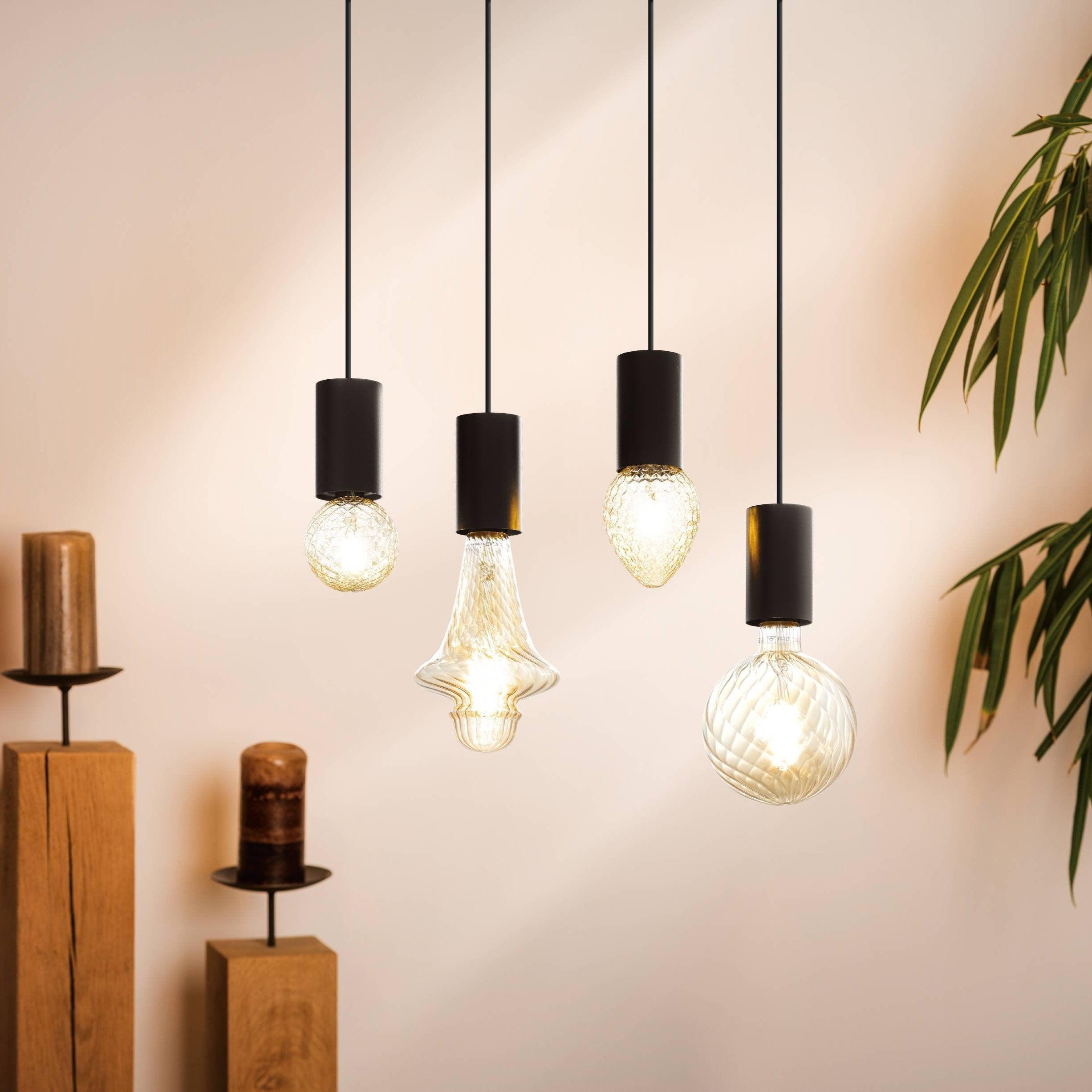 eglo pozueta black cable set ceiling pendant hallway lighting