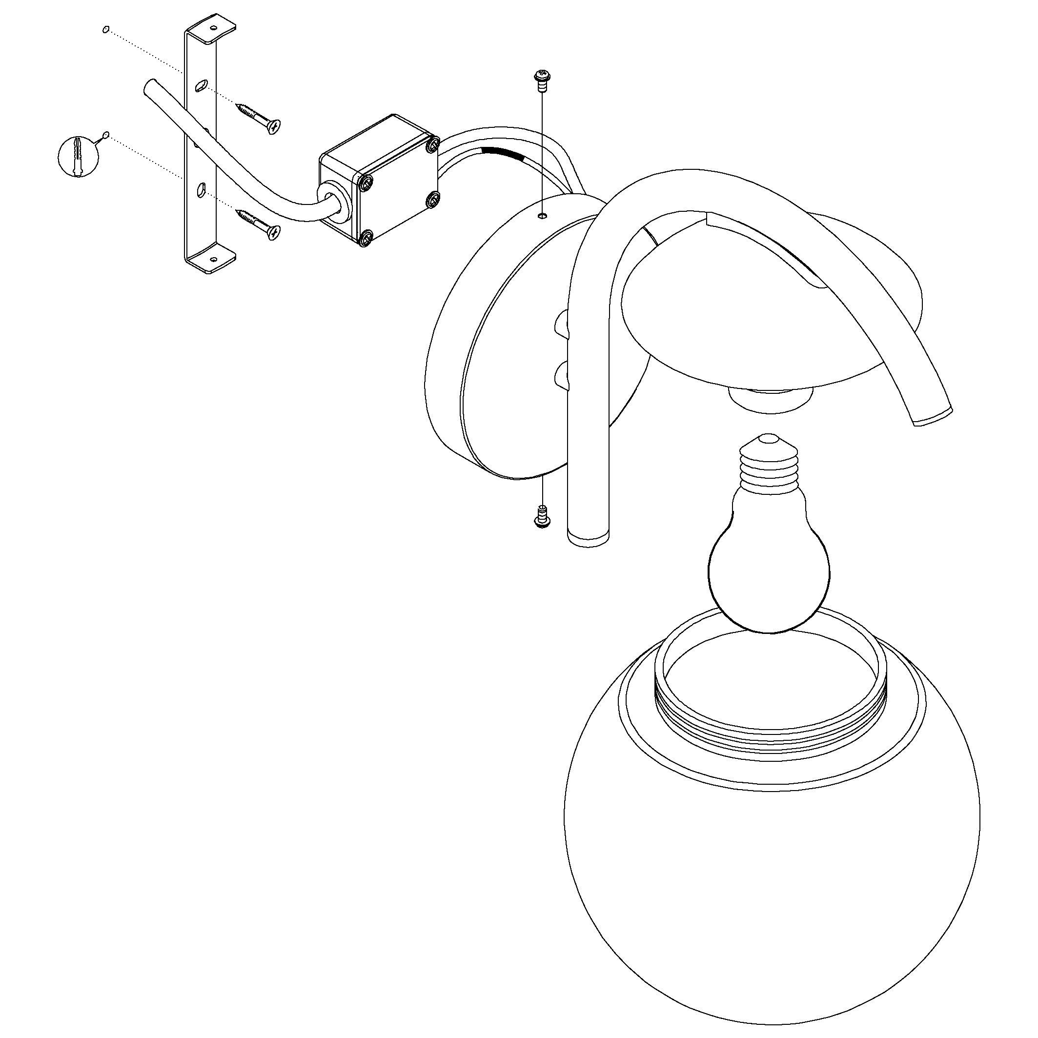 eglo prata vecchia black ip44 outdoor wall light Kitchen Lighting Close Up