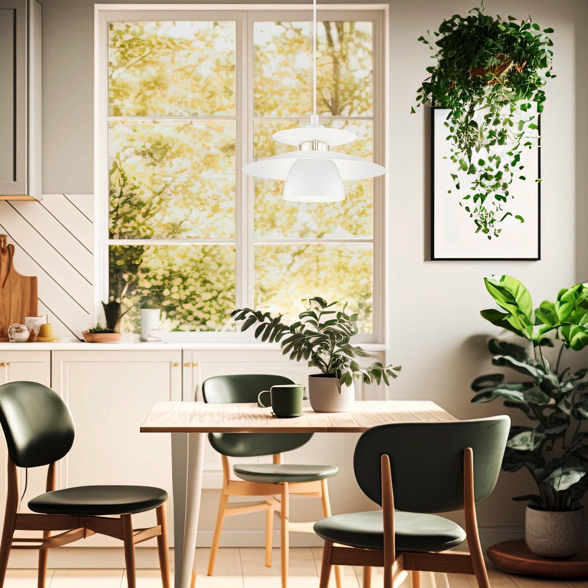 eglo brenda white metal ceiling pendant